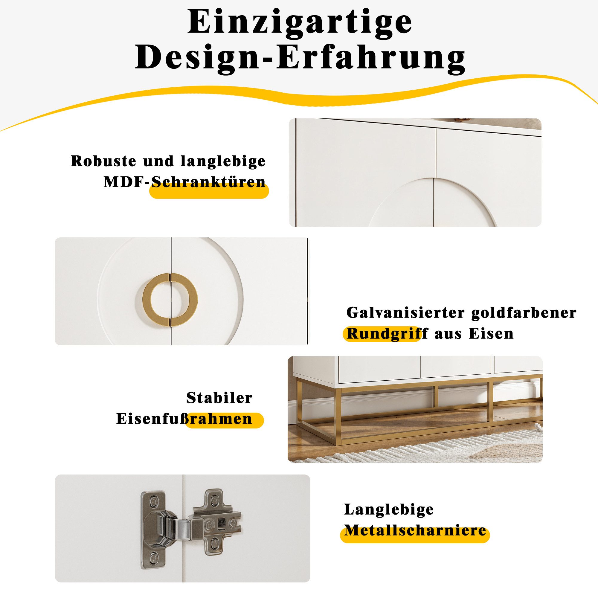 i@home Sideboard Esszimmerschrank mit 4 Türen, günstig online kaufen