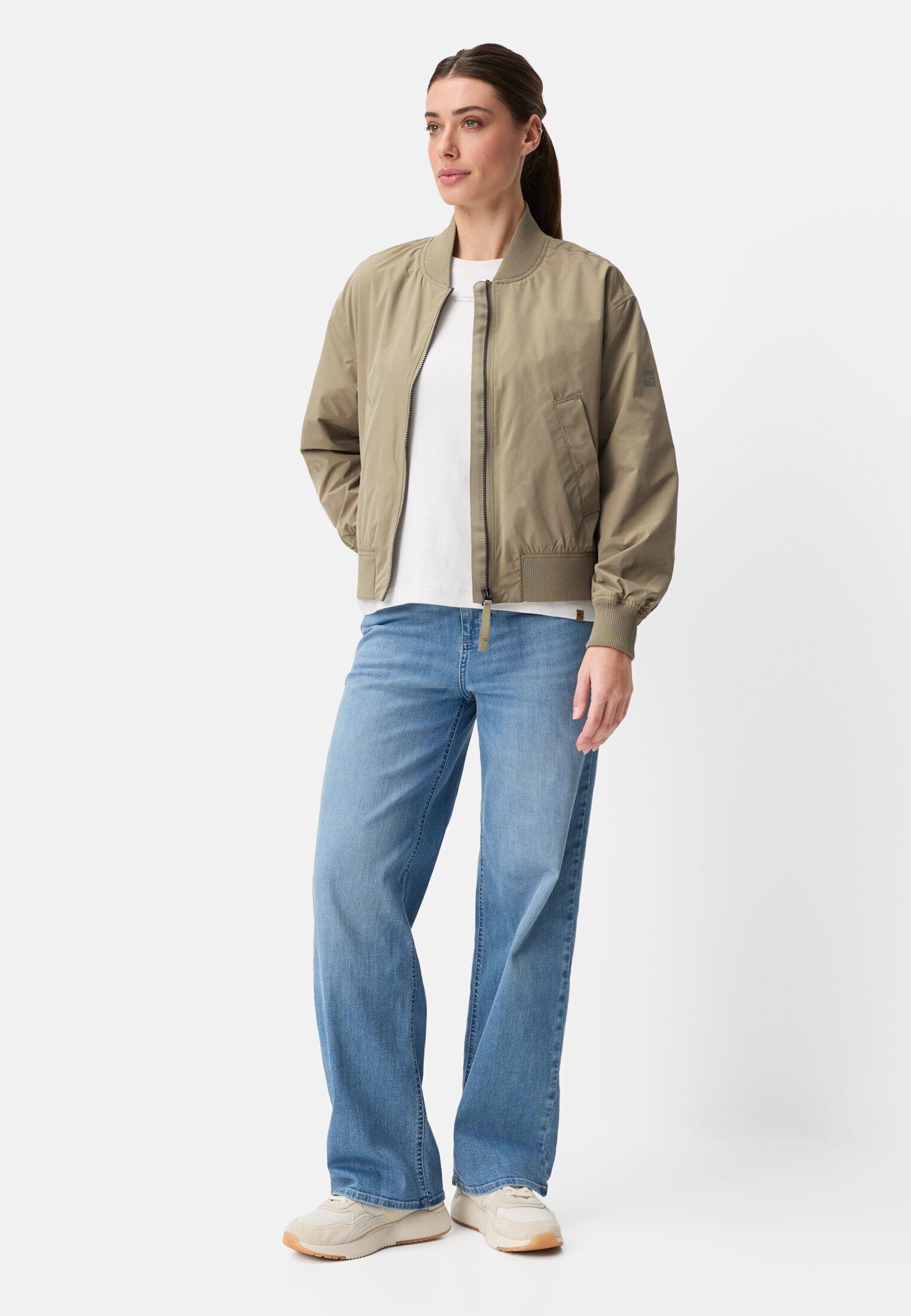 camel active Blouson mit Taschen Langarm Markenlabel