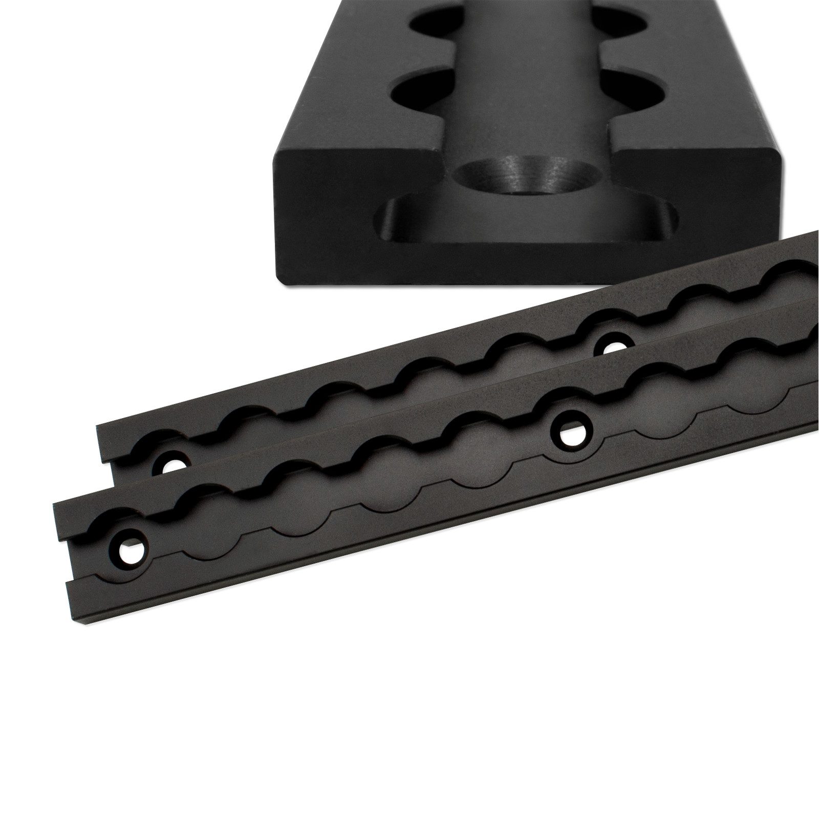 solidpro Spanngurt Airlineschiene 2x 0,5 Meter eckig schwarz, TÜV zertifiziert (2-St)