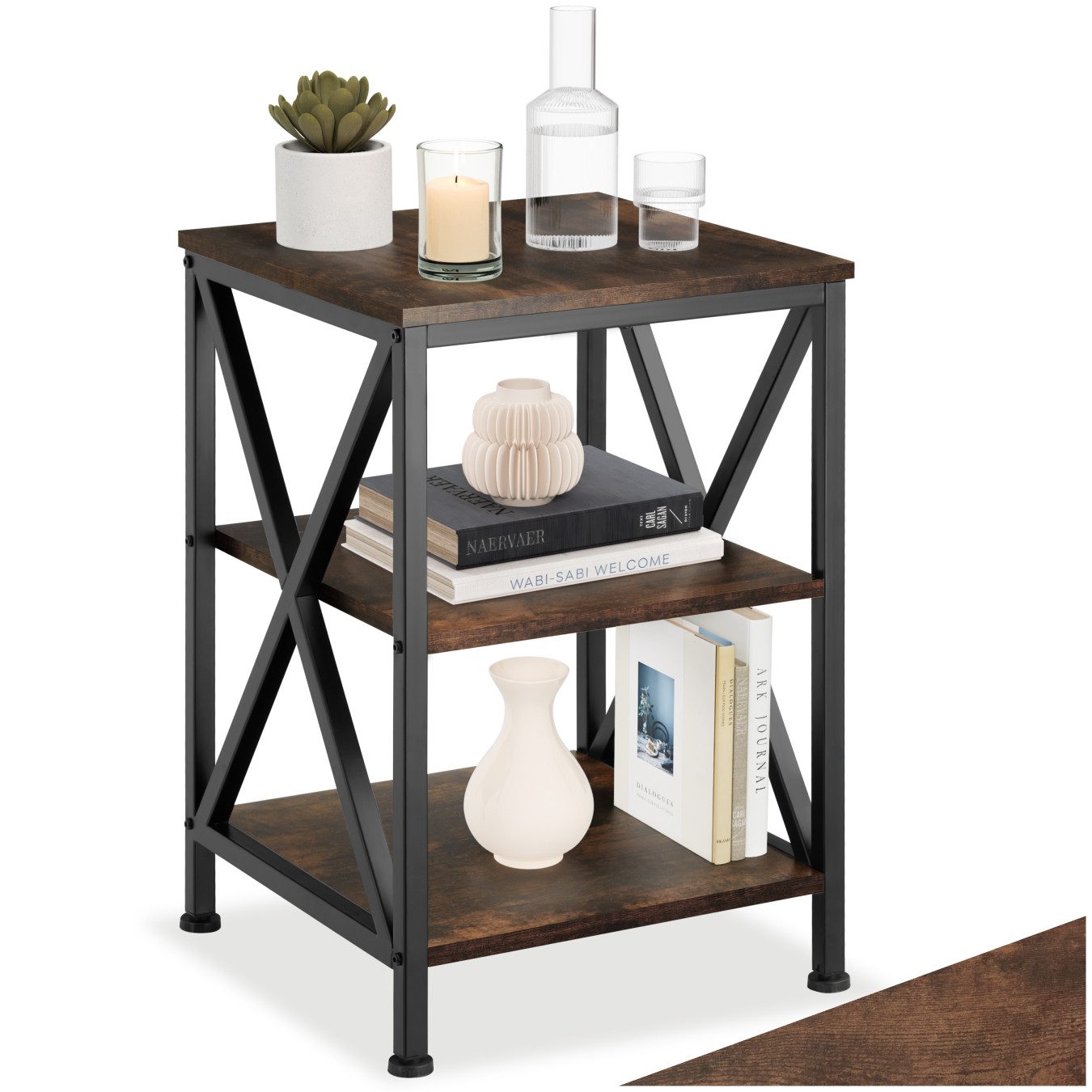 tectake Beistelltisch Nottingham (1-St., 1 tlg), Quadratischer Beistelltisc günstig online kaufen