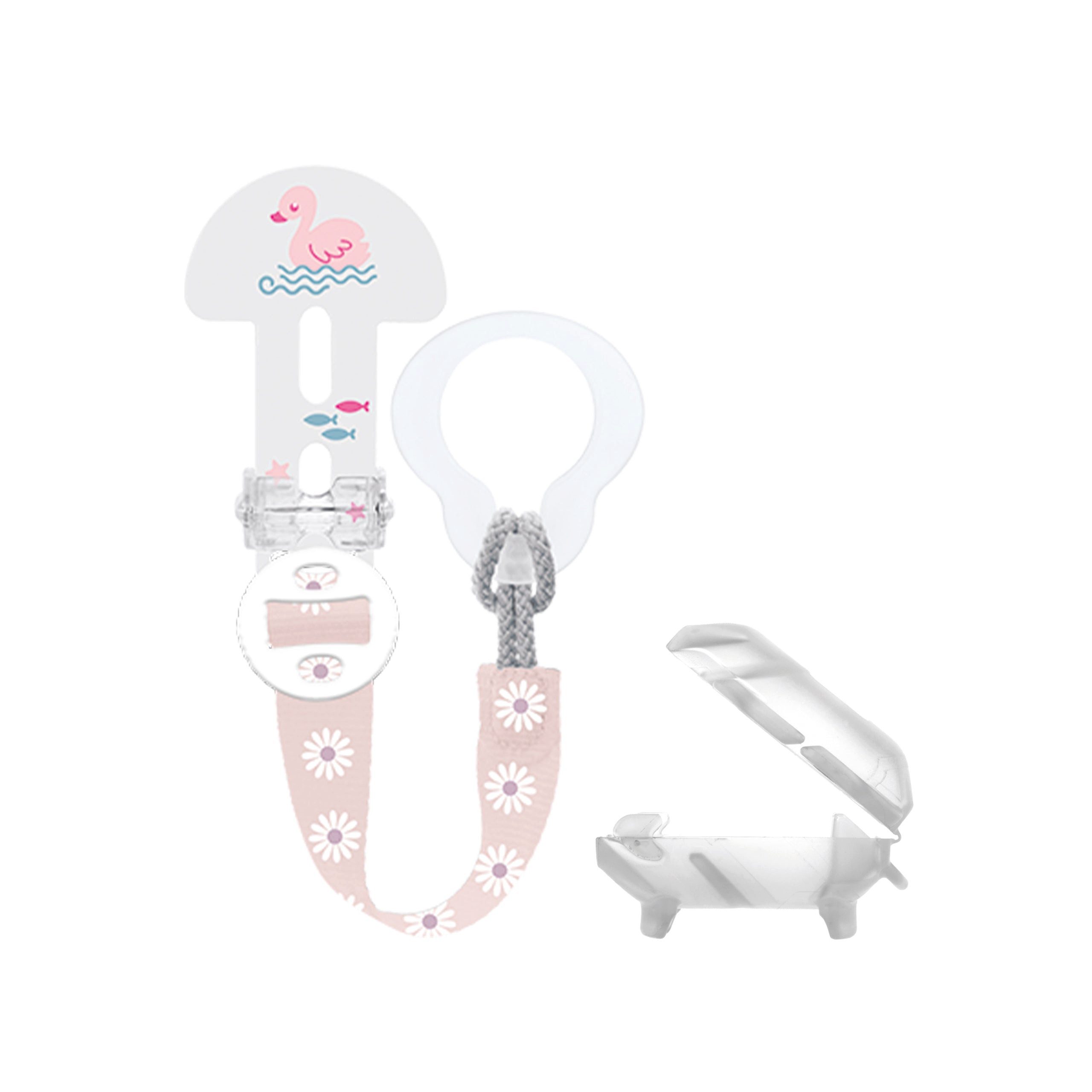 Schnullerbefestigung Schnullerband Clip it & Cover