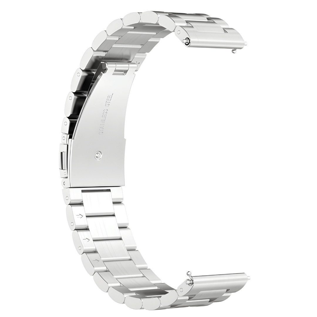 SmartUP Smartwatch-Armband 18mm / 20mm / 22mm Stegbreite Metall Gliederarmband Edelstahl Ersatz, inklusive Kürzwerkzeug