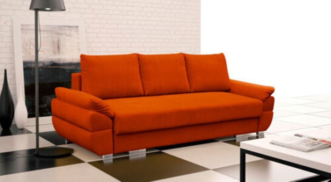 JVmoebel Sofa, Mit Bettfunktion Orange