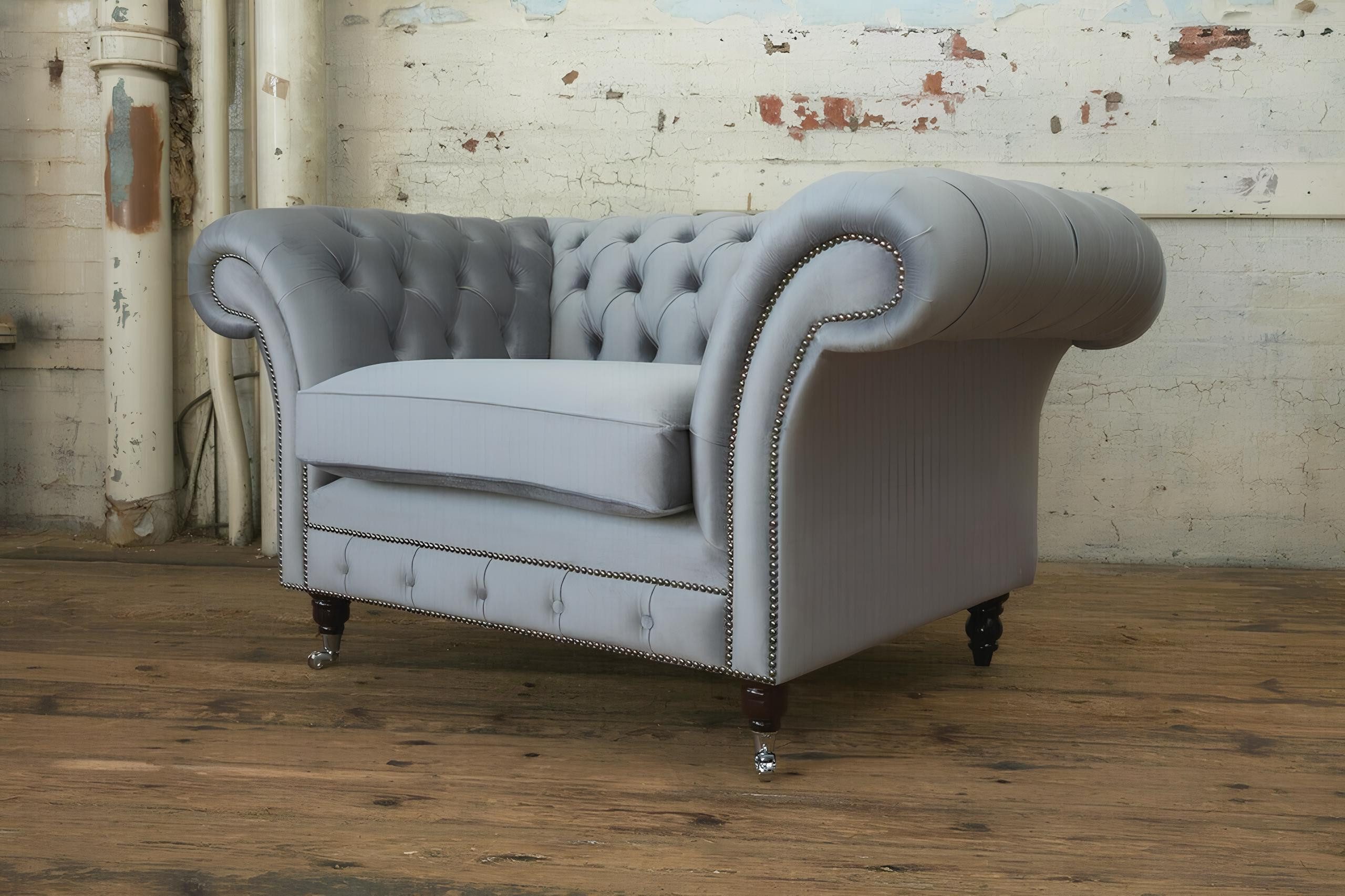 Xlmoebel Chesterfield-Sofa Chesterfield Sofa mit hochwertigem Polster und Knopfheftung, Hergestellt in Europa