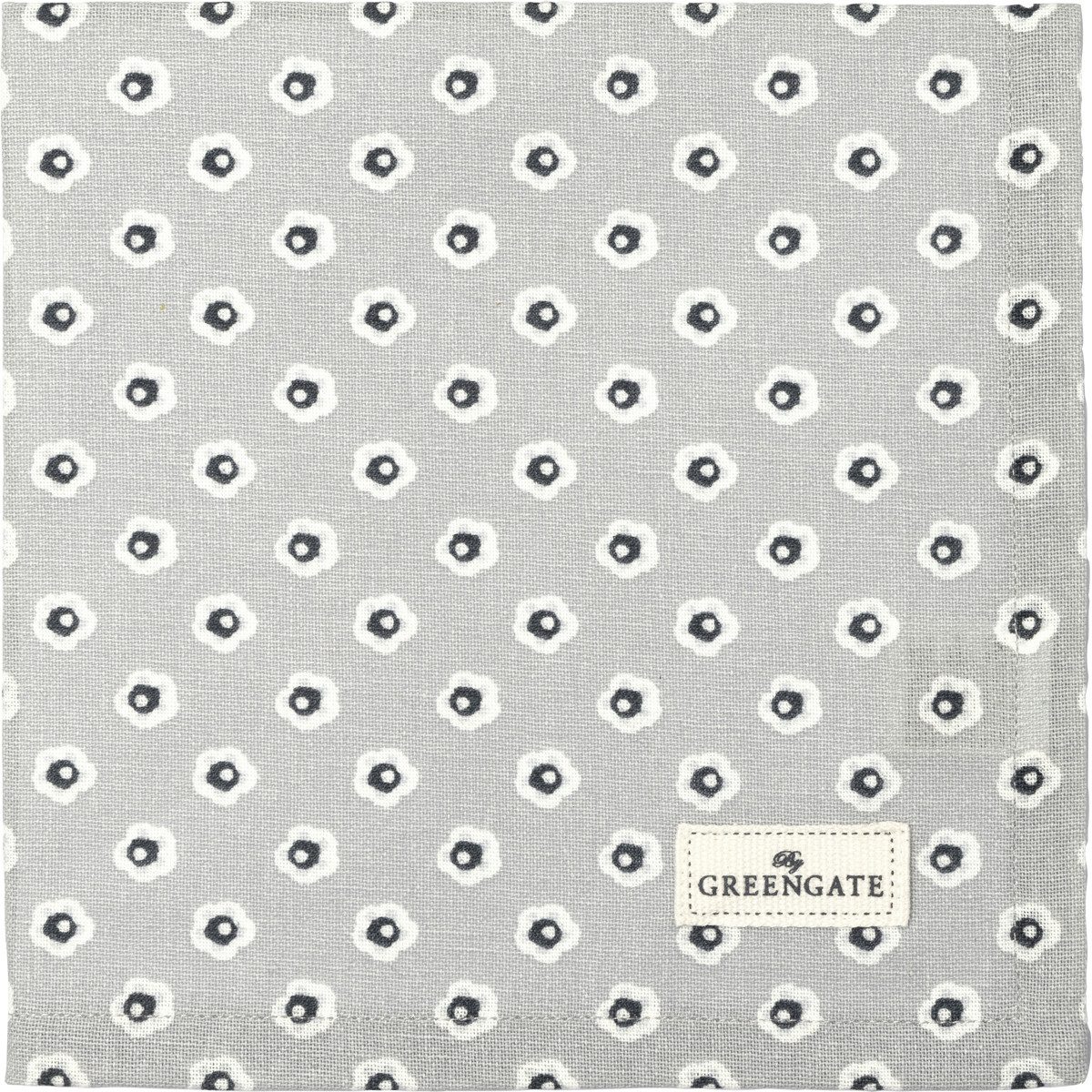 Greengate Stoffserviette Malia Stoffserviette grey 40x40cm