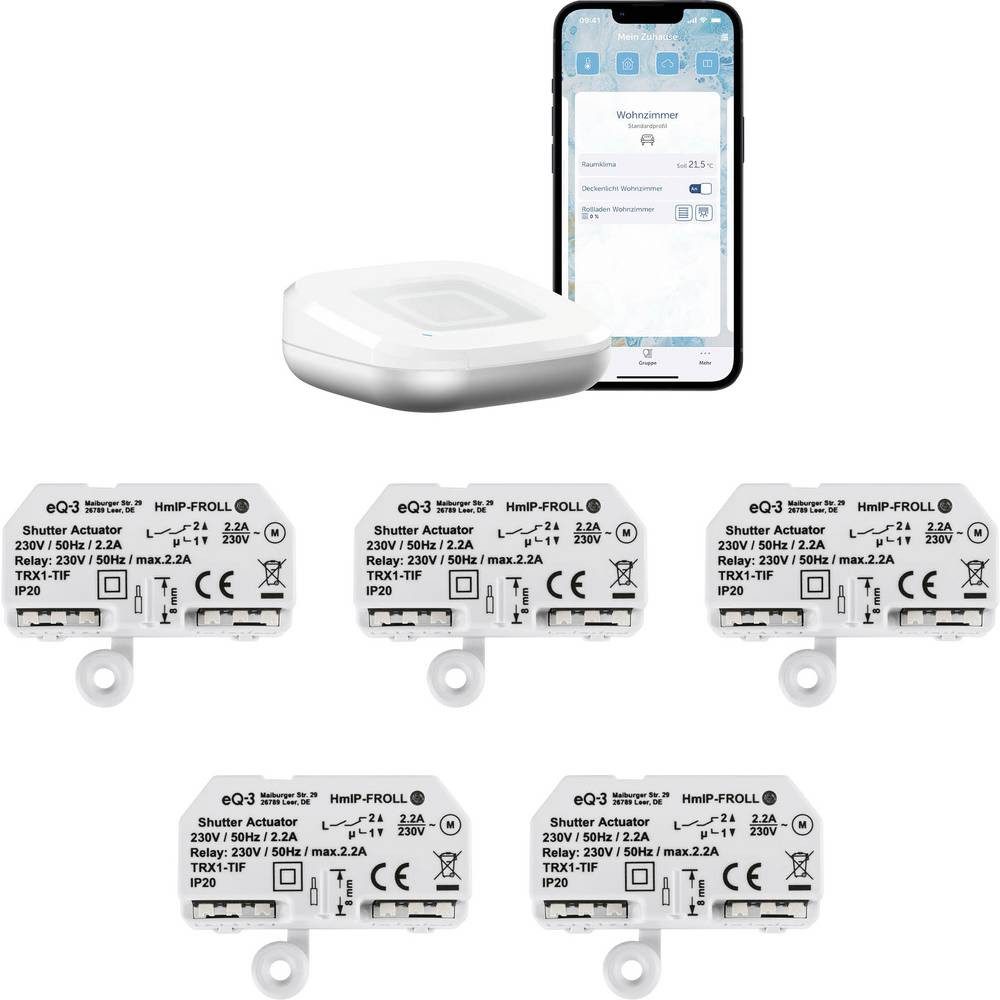 Homematic IP Access Point, Rollladenaktor HmIP-HAP2+5xHmIP-FROLL Access Point