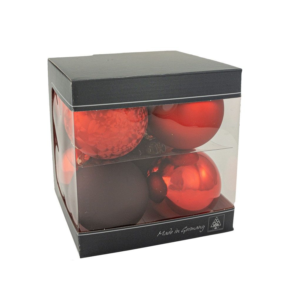 Thüringer Glasdesign Christbaumschmuck Glaskugeln Weihnachtsliebe Ø8cm 8 Stück