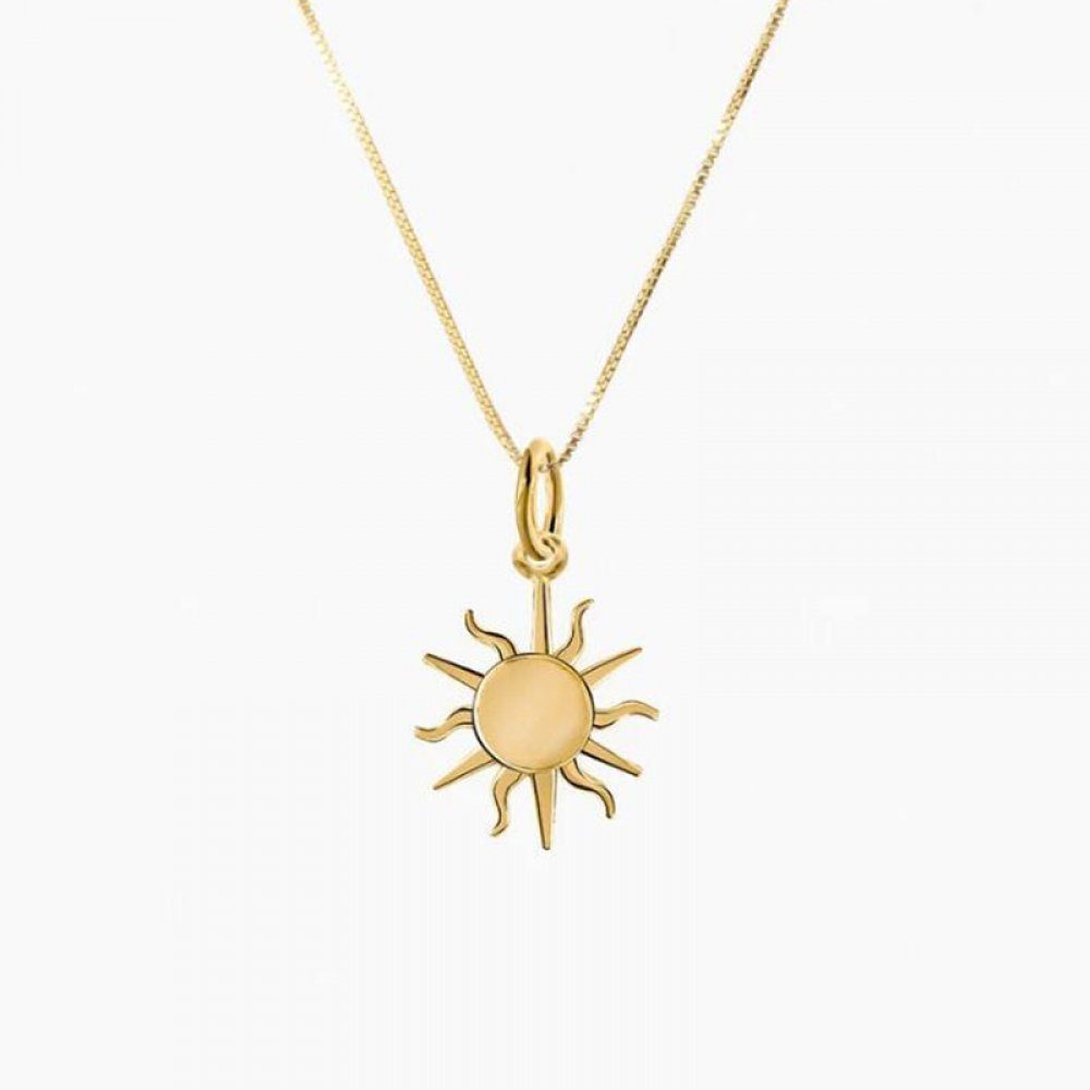 WaKuKa Charm-Kette Sonnenblume Halskette Weiblichkeit Sonnengott Anhänger (1-tlg)