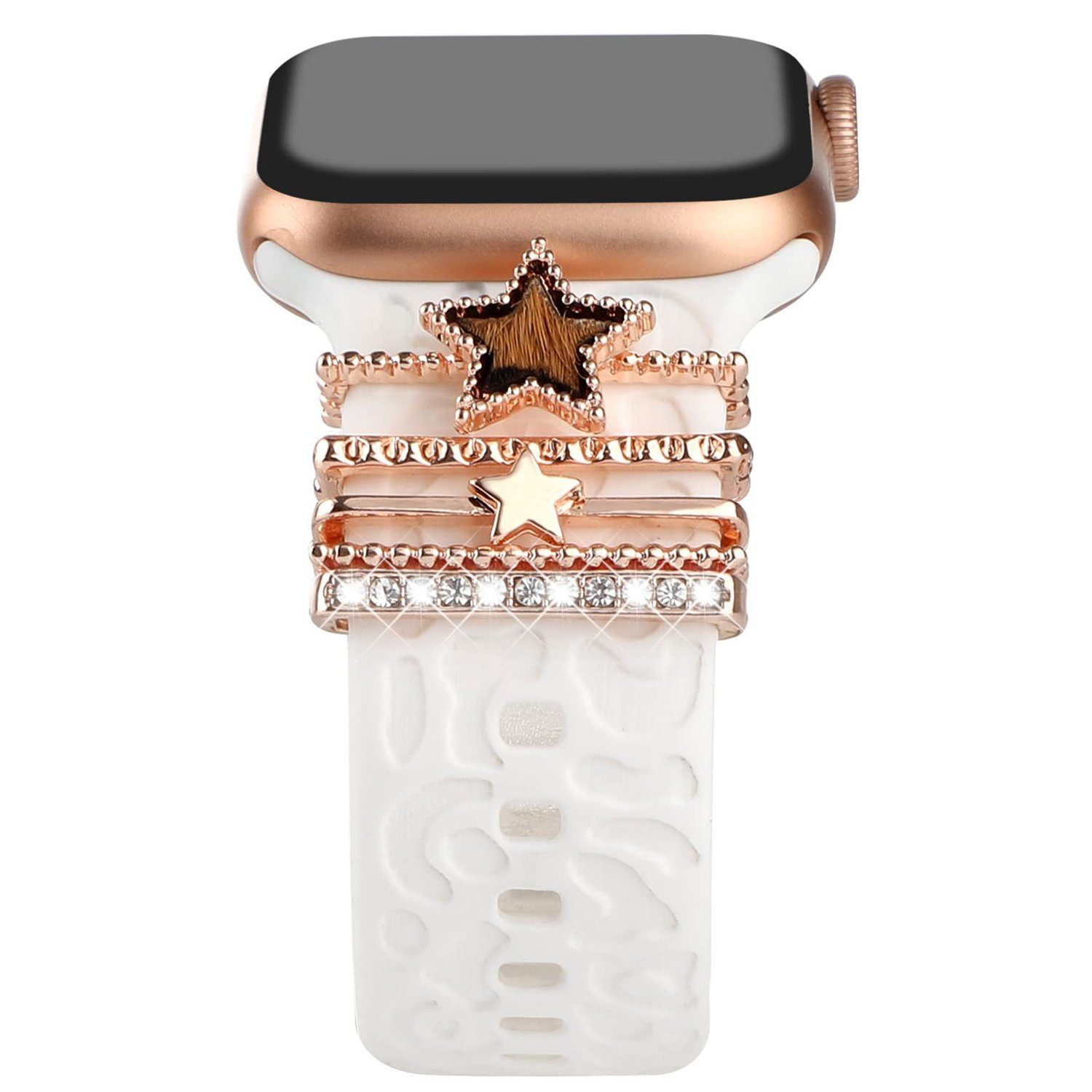 MAGICSHE Uhrenarmband Armband dekorativer Ring Für Apple Watch, Armband Zubehör