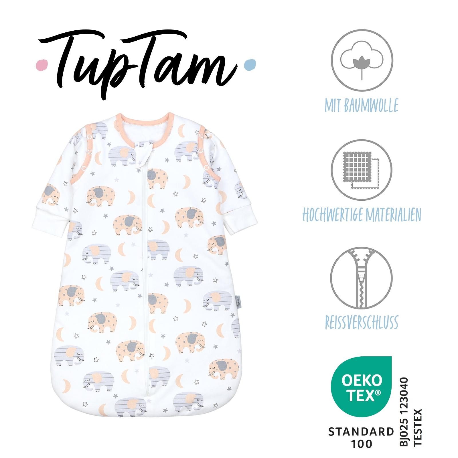 TupTam Babyschlafsack 2.5 TOG Ganzjahresschlafsack mit abnehmbaren Ärmeln günstig online kaufen