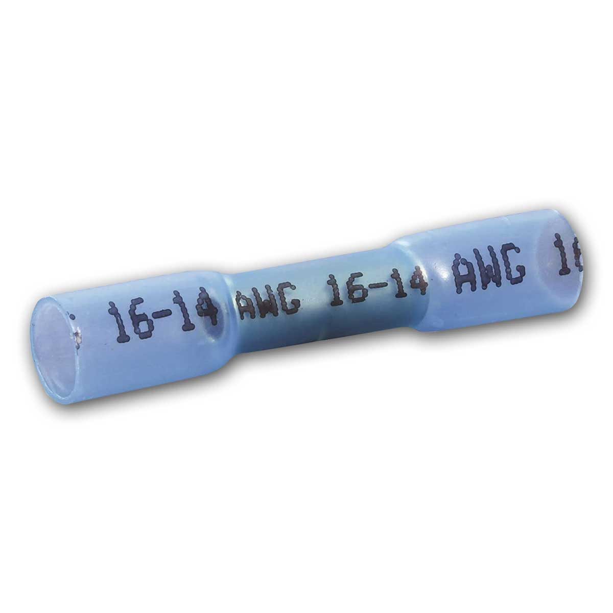 world-trading-net Quetschhülse Stoßverbinder schrumpfbar blau, 1,5-2,5mm² 150 Stk