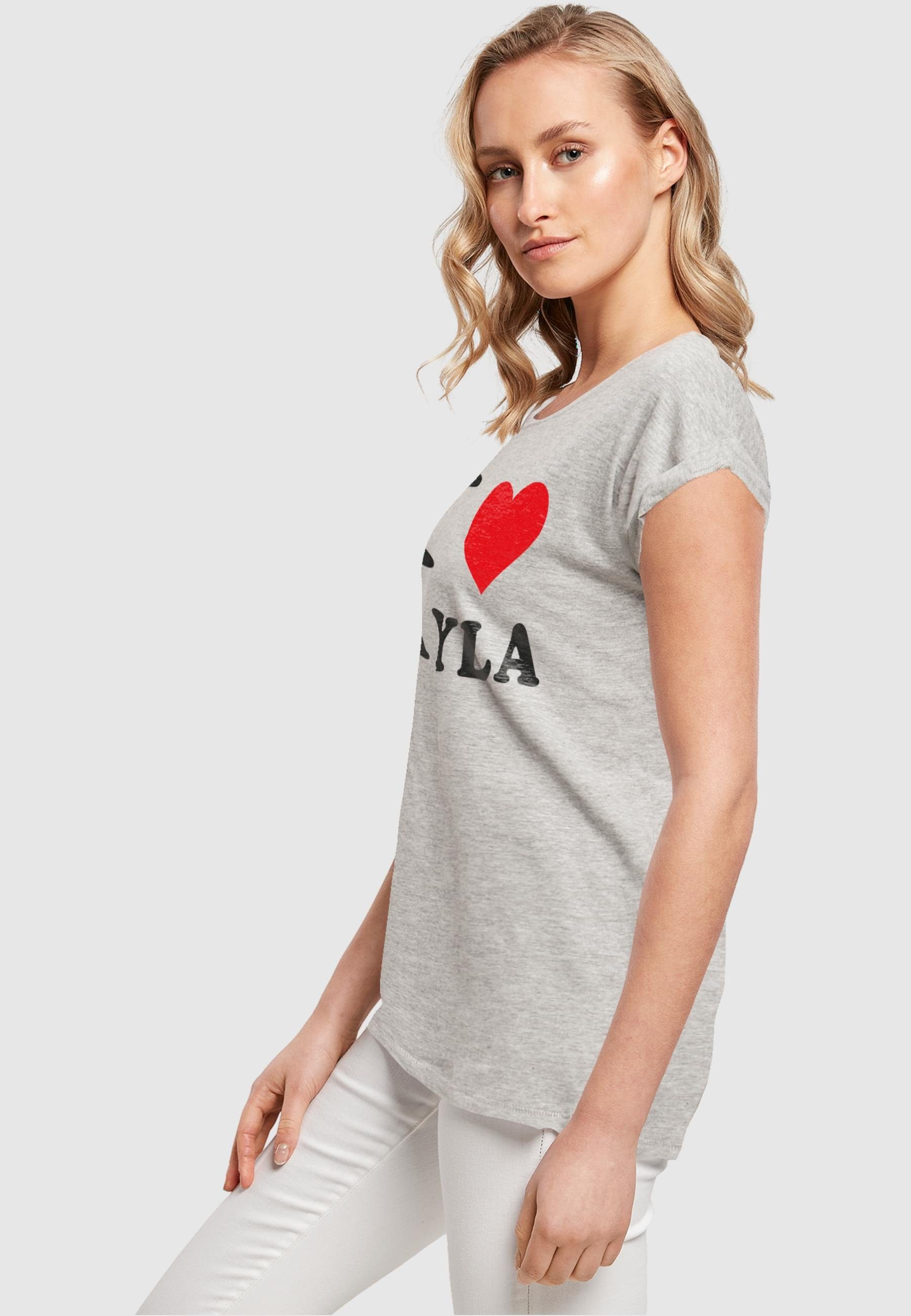 Damen (1-tlg) Love Ladies Merchcode I heathergrey T-Shirt Layla T-Shirt