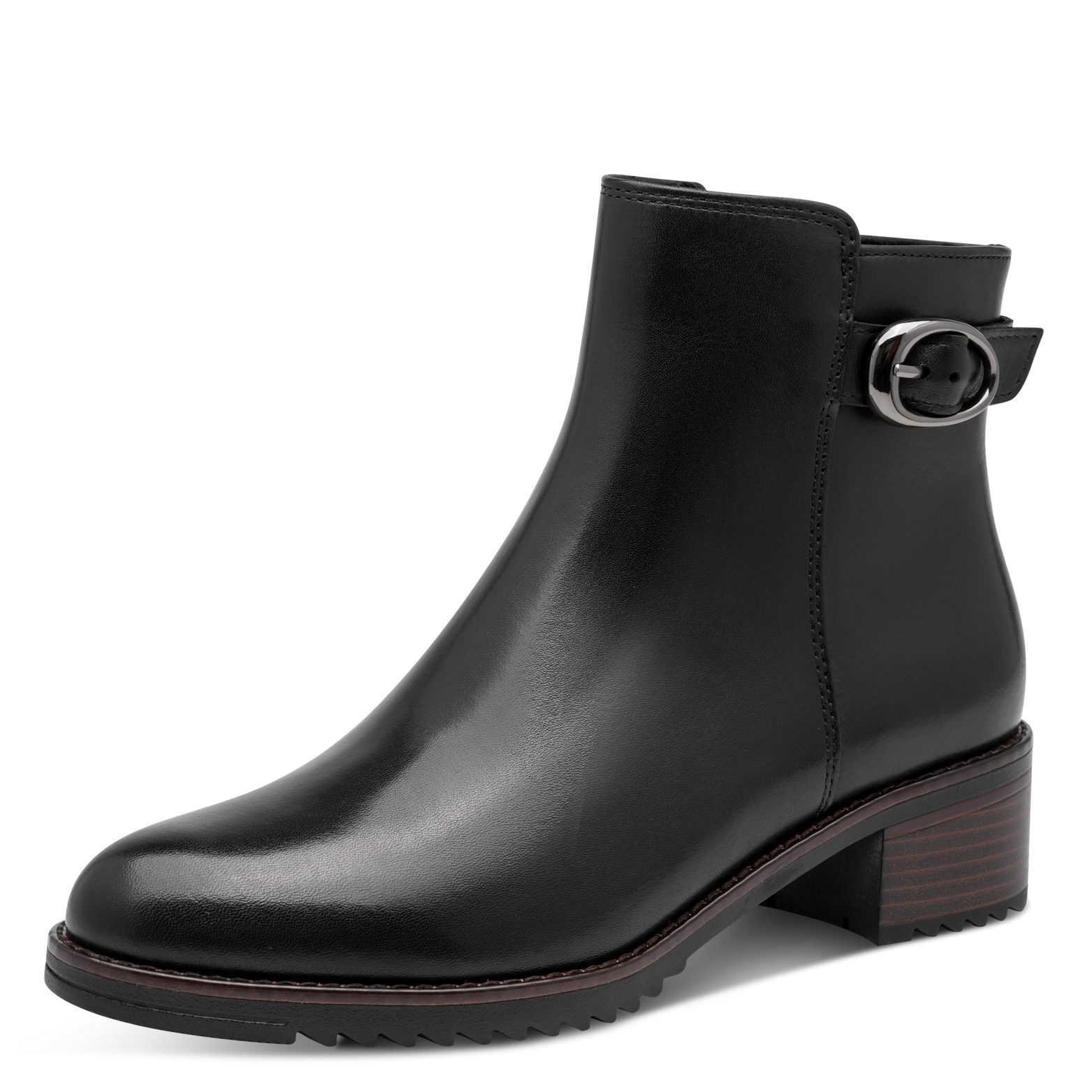 MARCO TOZZI Stiefelette Blockabsatz, Ankle Boots mit modischer Zierschnalle