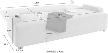 andas Schlafsofa Halbschlaf, mit Bettfunktion und Bettkasten