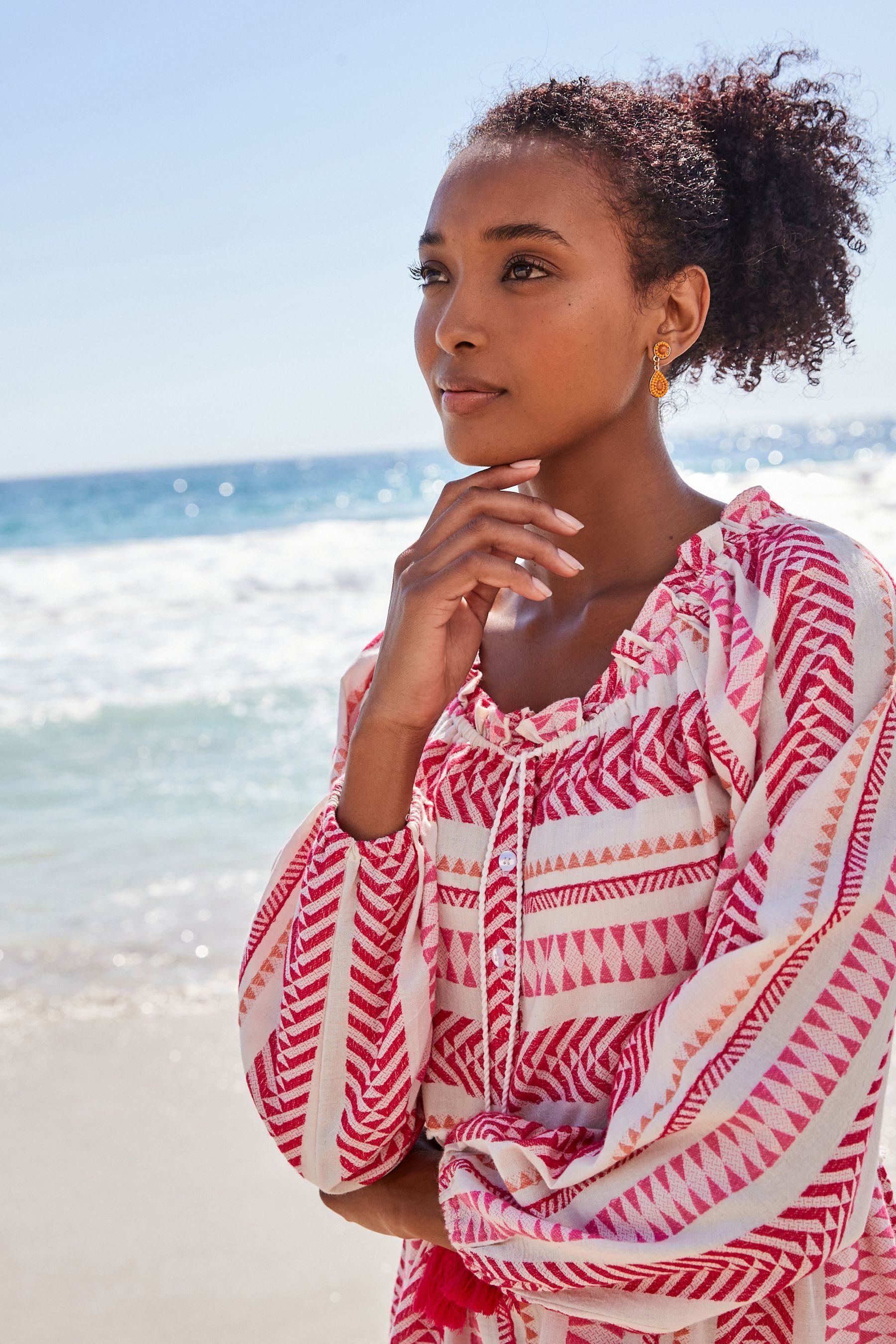 Next Minikleid Kaftan-Sommerkleid in Minilänge und günstig online kaufen
