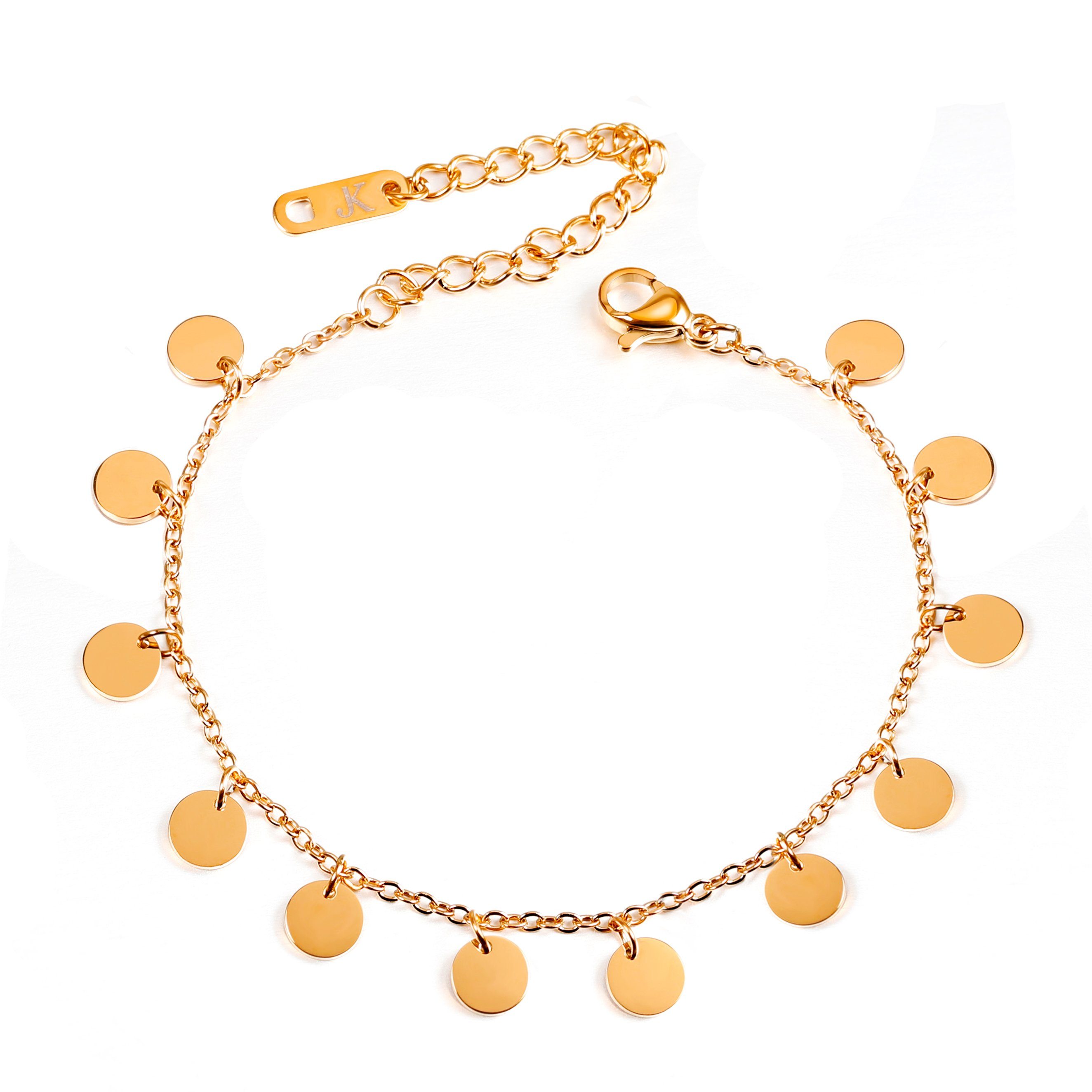 Kim Johanson Armband mit 12 Plättchen – Eleganter & zeitloser Schmuck, Edelstahl (1-tlg)