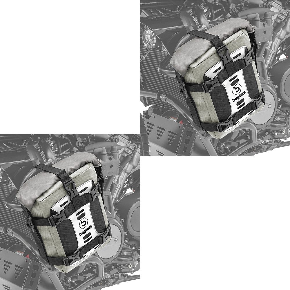 Bagtecs Rahmentasche 2x Sturzbügeltasche für Schutzbügel Motorrad # S3G 6 Liter
