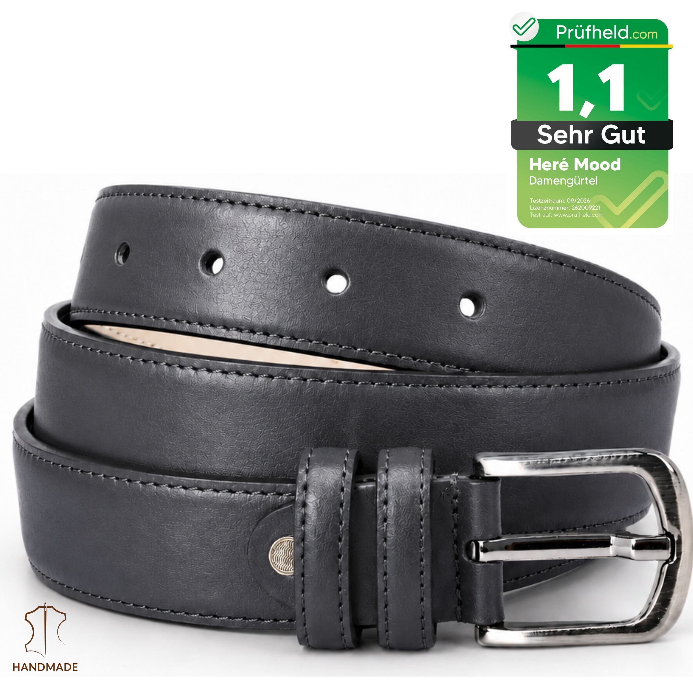 herémood Ledergürtel Gürtel Damen Ledergürtel Jeans & Kleid Geschenke Frauen Accessoires (Gürtel Damen Schwarz 90 cm - Premium Ledergürtel - handgefertigt - hochwertig verarbeitet - kürzbar, 1-St., Taillengürtel Damen aus Echtleder, für Mom Jeans Damen & Kleid & Hosen) Damengürtel Leder, Geburtstag Geschenk Frau Jeans, Hosen & Kleidung