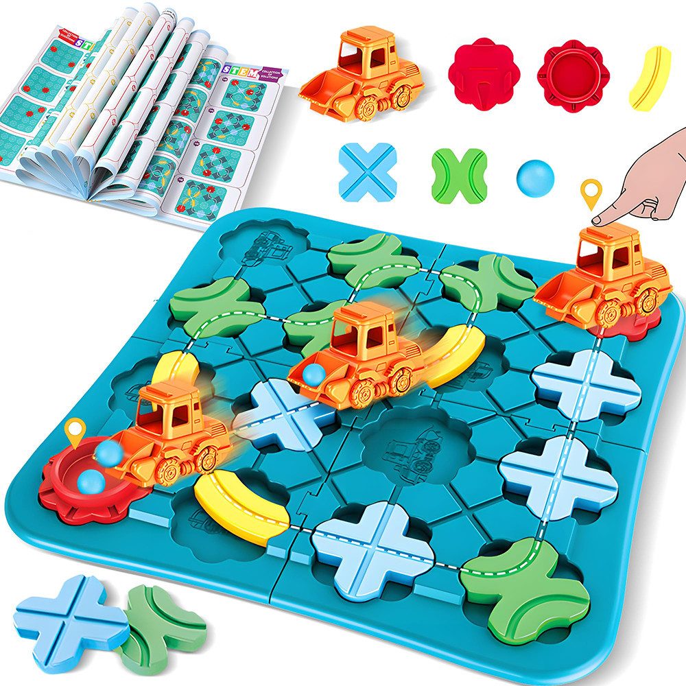 CLTYQ Lernspielzeug STEM-Brettspiele: Smart Logic Path Builder Puzzle Jigsaw Puzzles, Montessori Reisespielzeug Brettspiel,geeignet für Kinder ab 3 Jahren