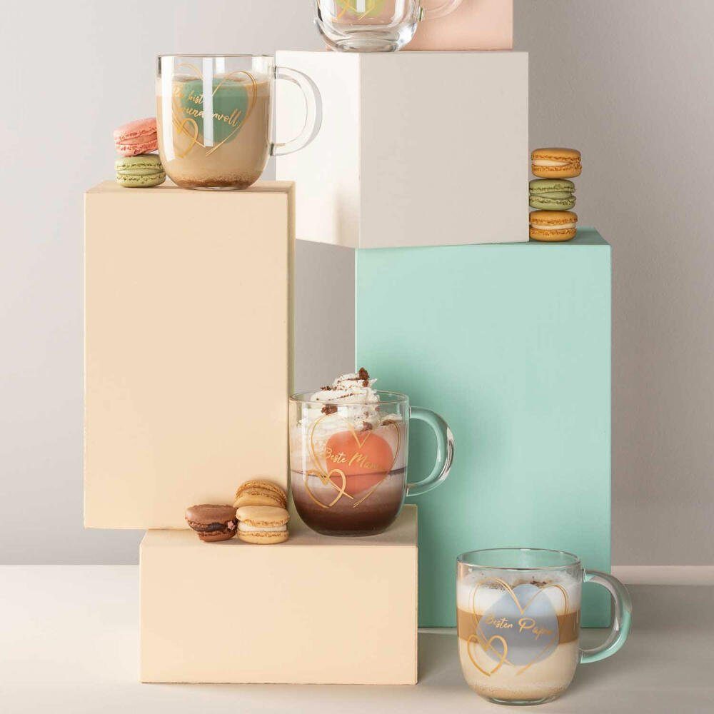 LEONARDO Tasse Emozione Beste Mama, 400 ml, Kalk-Natron-Glas