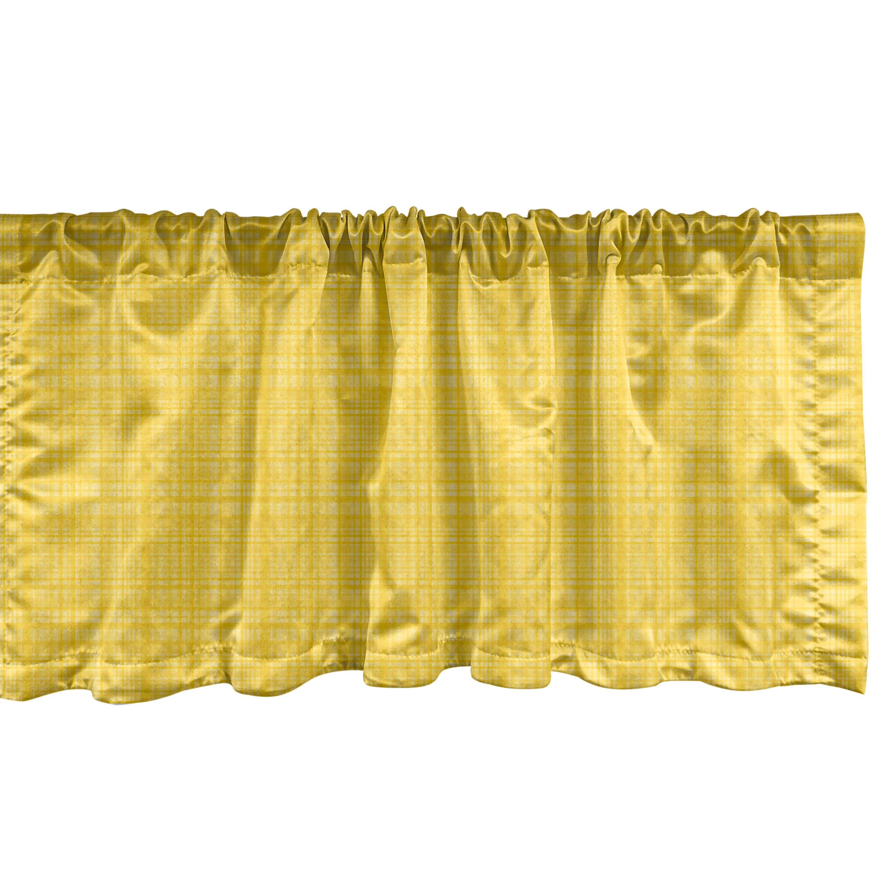 Scheibengardine Vorhang Volant für Verziert Dekor Abakuhaus, Retro Serien Microfaser, Style Küche mit Stangentasche, Schlafzimmer Abstrakt
