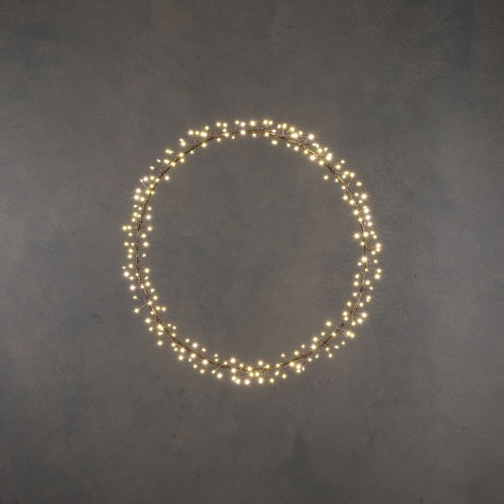 edelman Dekokranz Outdoor Metall schwarz LED warmweiß günstig online kaufen