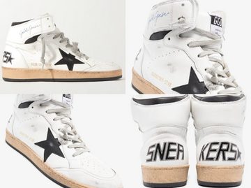 GOLDEN GOOSE GOLDEN GOOSE Sky Star Distressed Leather High-Top Sneakers Schuhe Shoe Sneaker
