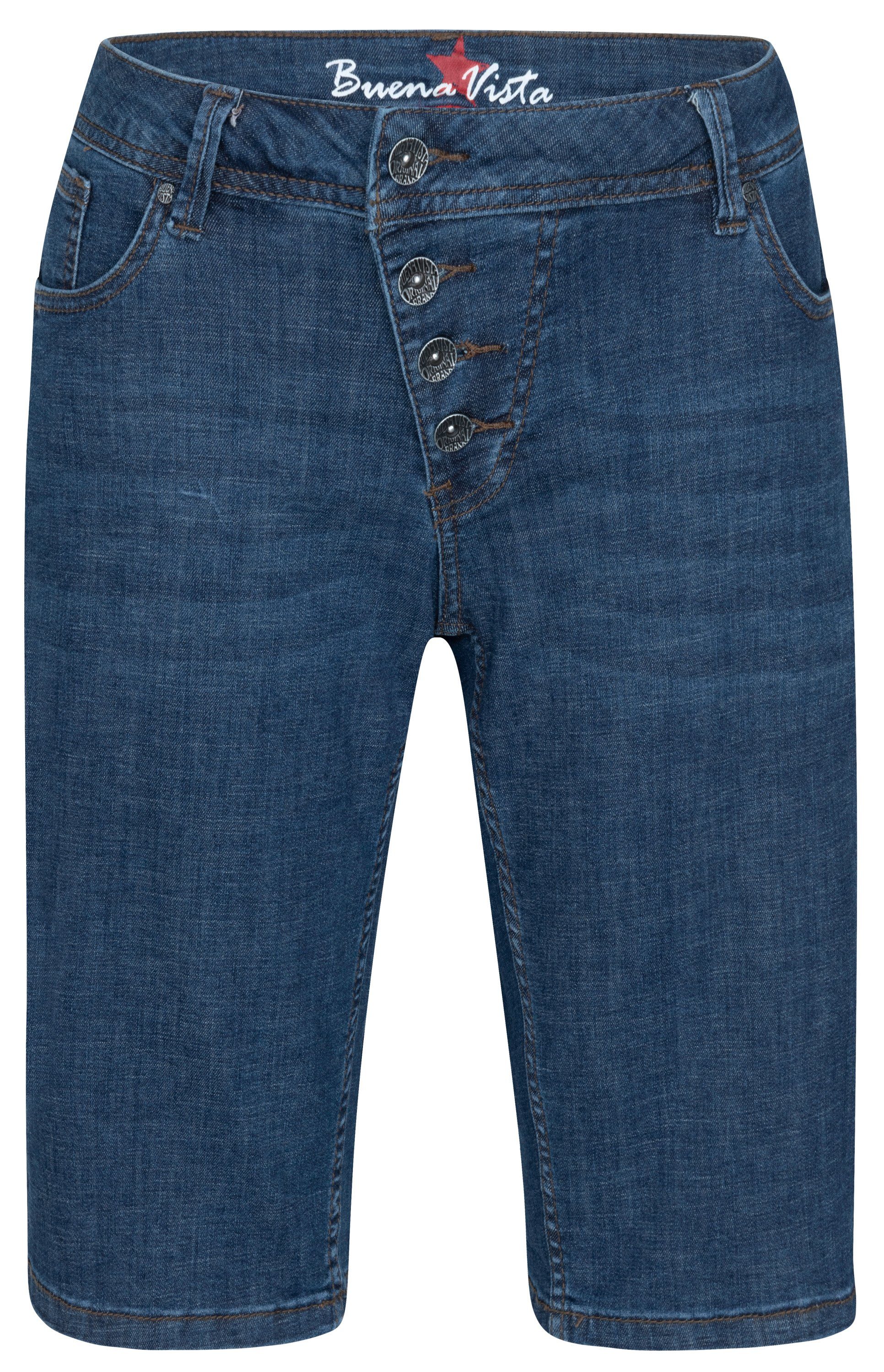 Buena Vista Stretch-Jeans B5025 VISTA SHORT 347.5013 2304 stone BUENA - Denim MALIBU Cross dark