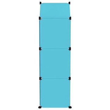 furnicato Schuhschrank Kinderschrank Modular mit 8 Würfeln Blau PP