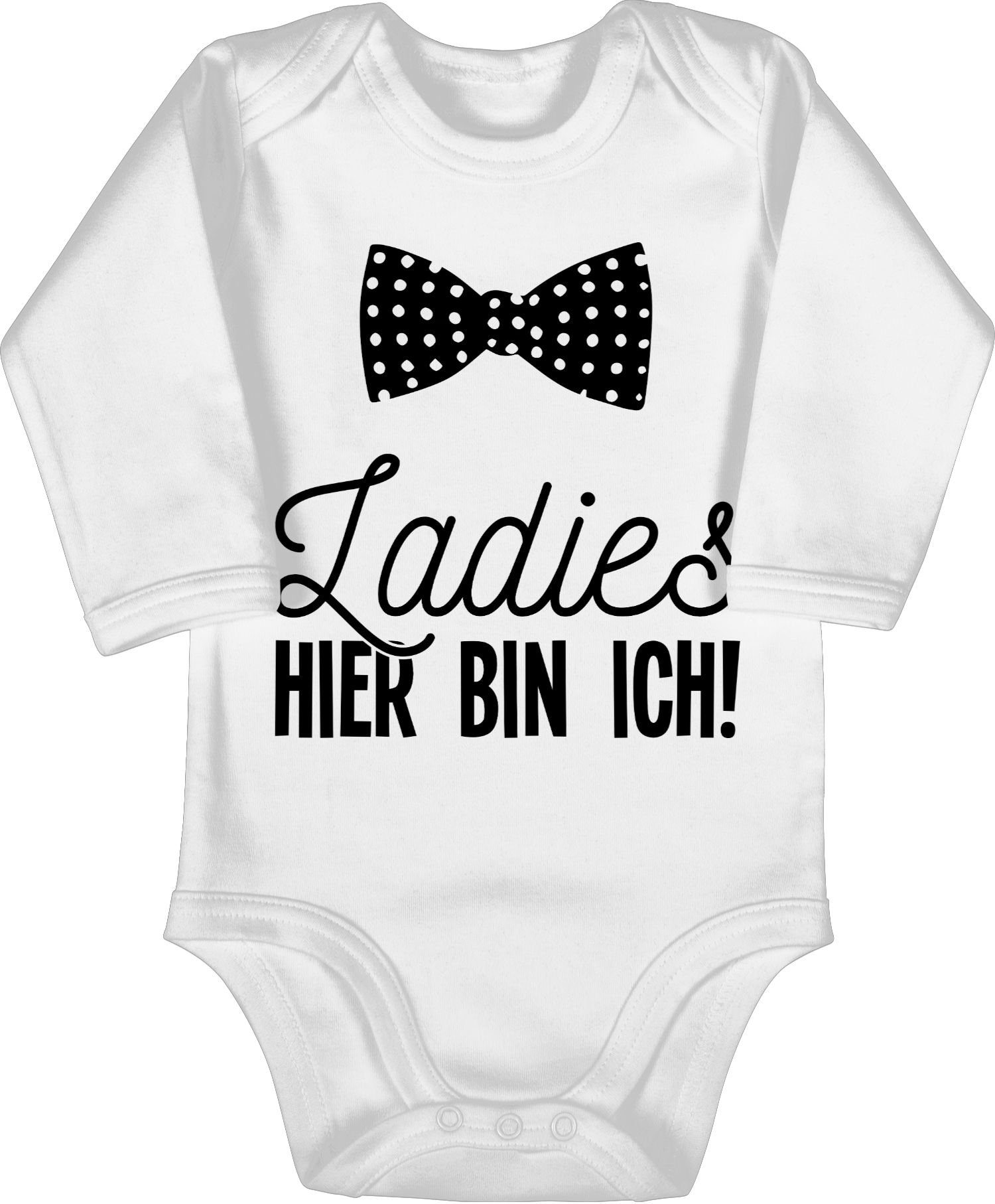 Shirtracer Shirtbody »Ladies hier bin ich Fliege Statement Sprüche