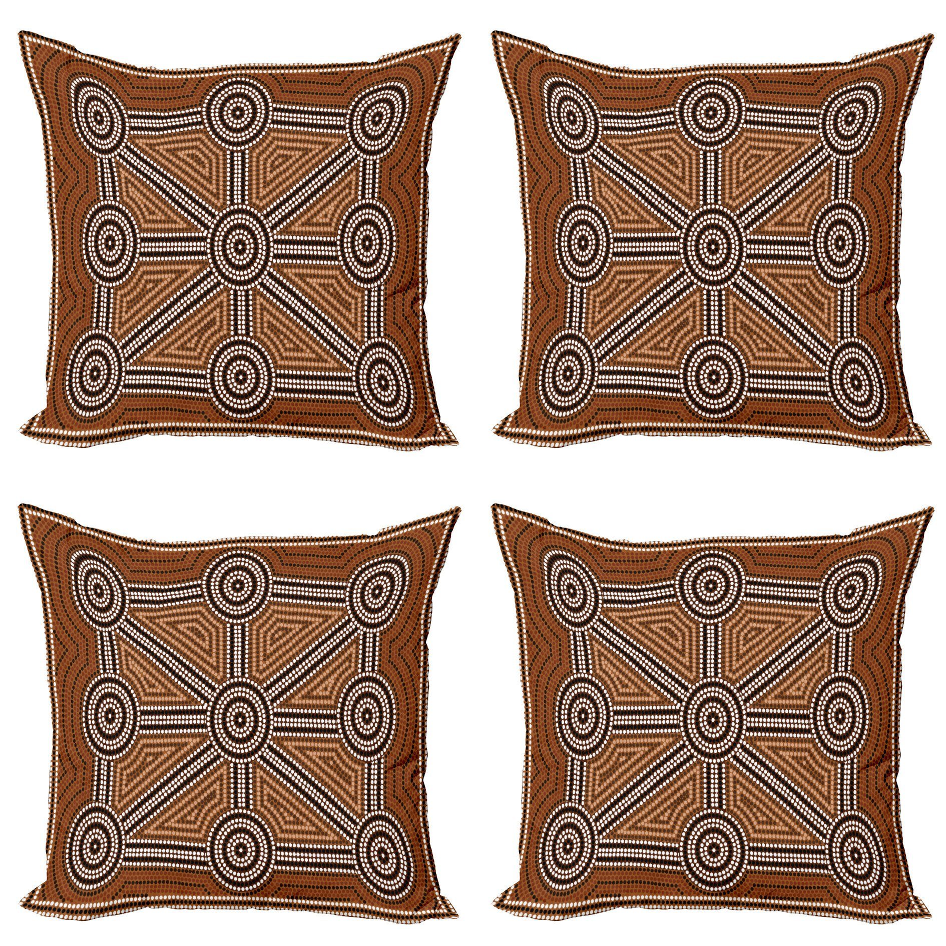Kissenbezüge Modern Accent Doppelseitiger Digitaldruck, Stammes Abakuhaus Stück), Aboriginal (4 Patterns