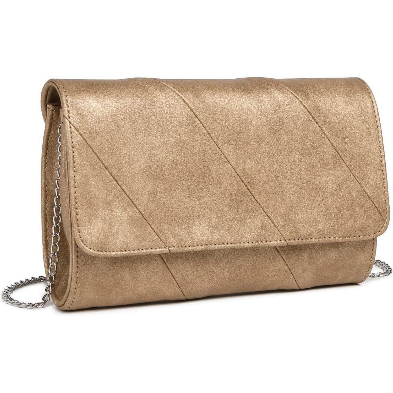 LuxusKollektion Abendtasche Damen Clutch Tasche Gold Schulter Crossbody Abendtasche Blockfarbe