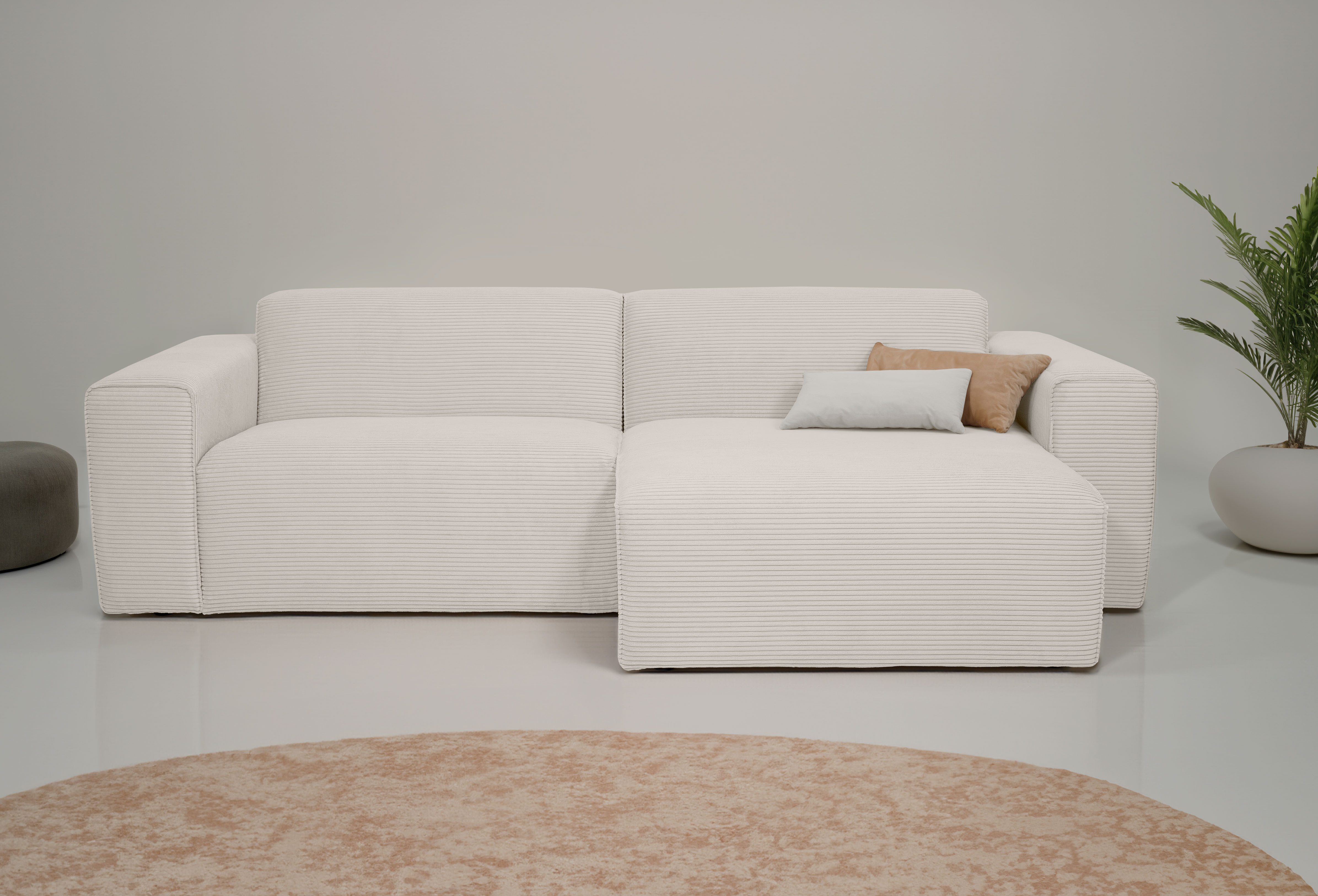 OTTO home Ecksofa "Koa, 228 cm, L-Form, Modulsofa in Cord, Chenille, Strukt günstig online kaufen