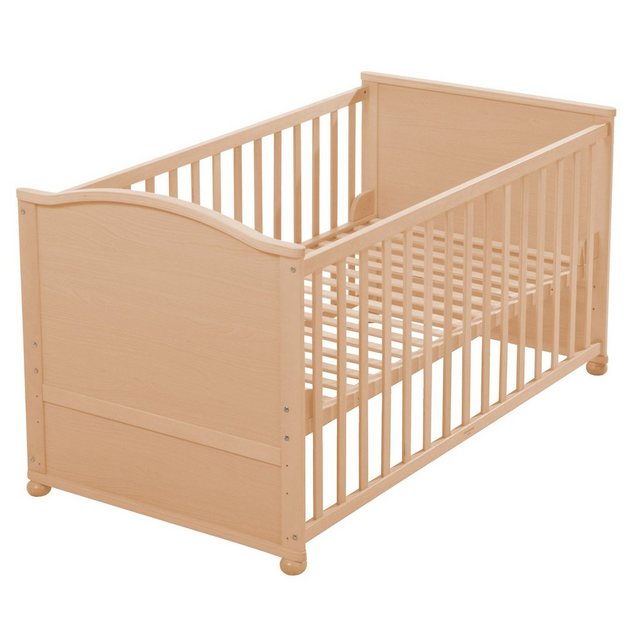 roba® Babybett 70 x 140 cm, Gitterbett, höhenverstellbar, umbaubar zum Juni günstig online kaufen