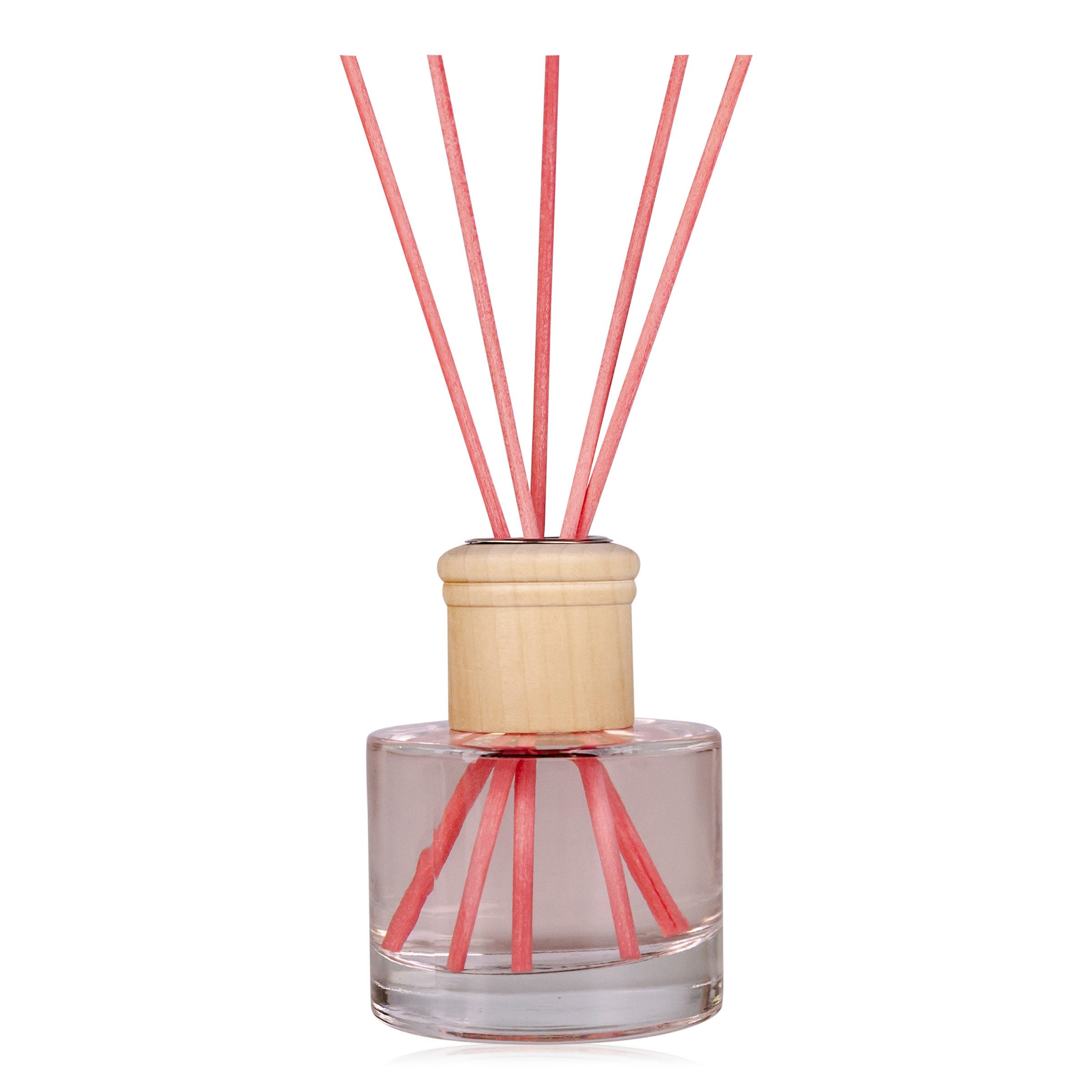 ACCENTRA Wellness-Pflegeset Accentra Raumduft im Glas mit 5 Diffuser Stäbchen, Geschenkset, 1 Glasvase mit Holzstäbchen und flüssigem Aromaduft, angenehmer Raumduft