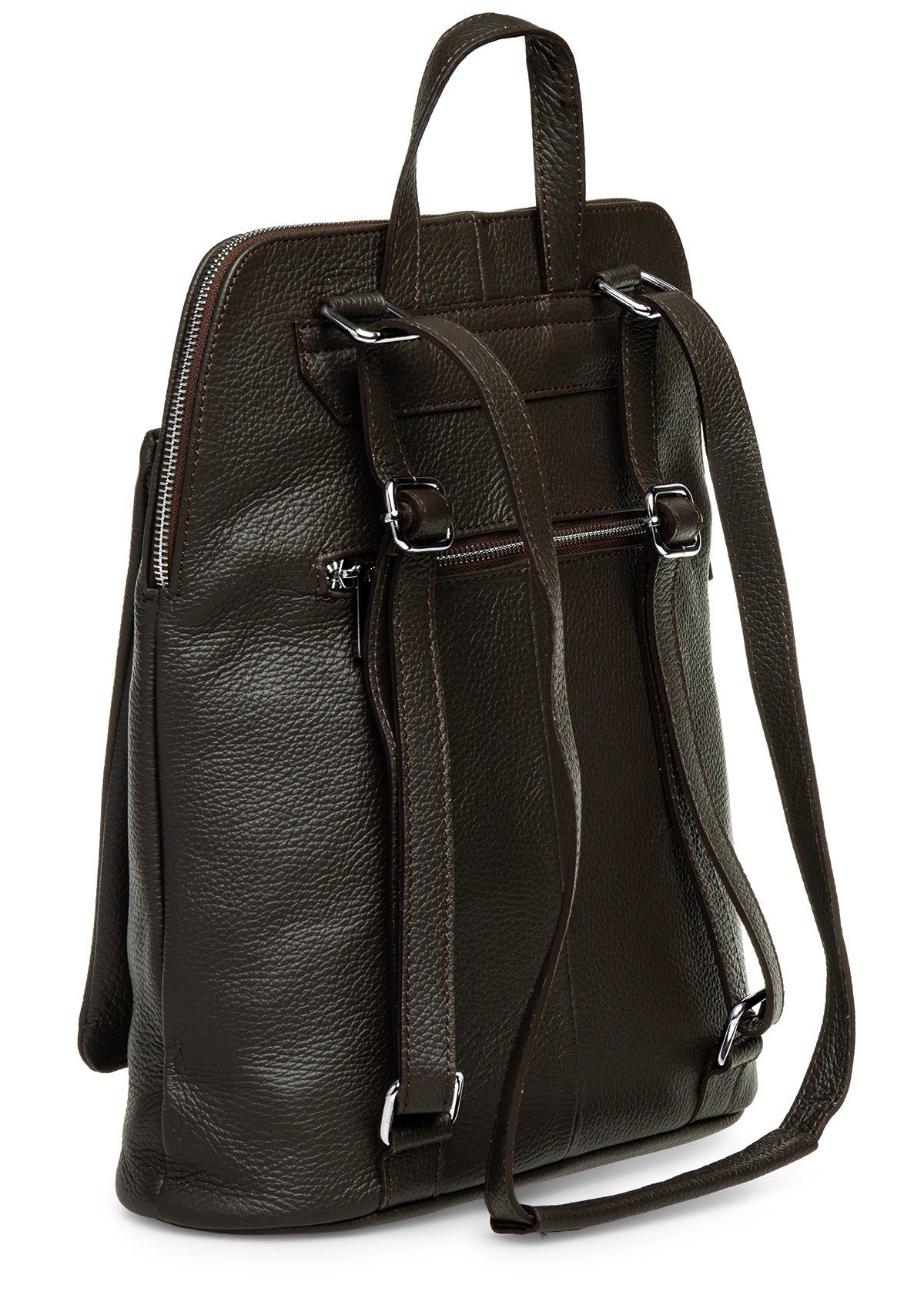 Caspar Cityrucksack Damen Leder Backpack Schultertasche günstig online kaufen
