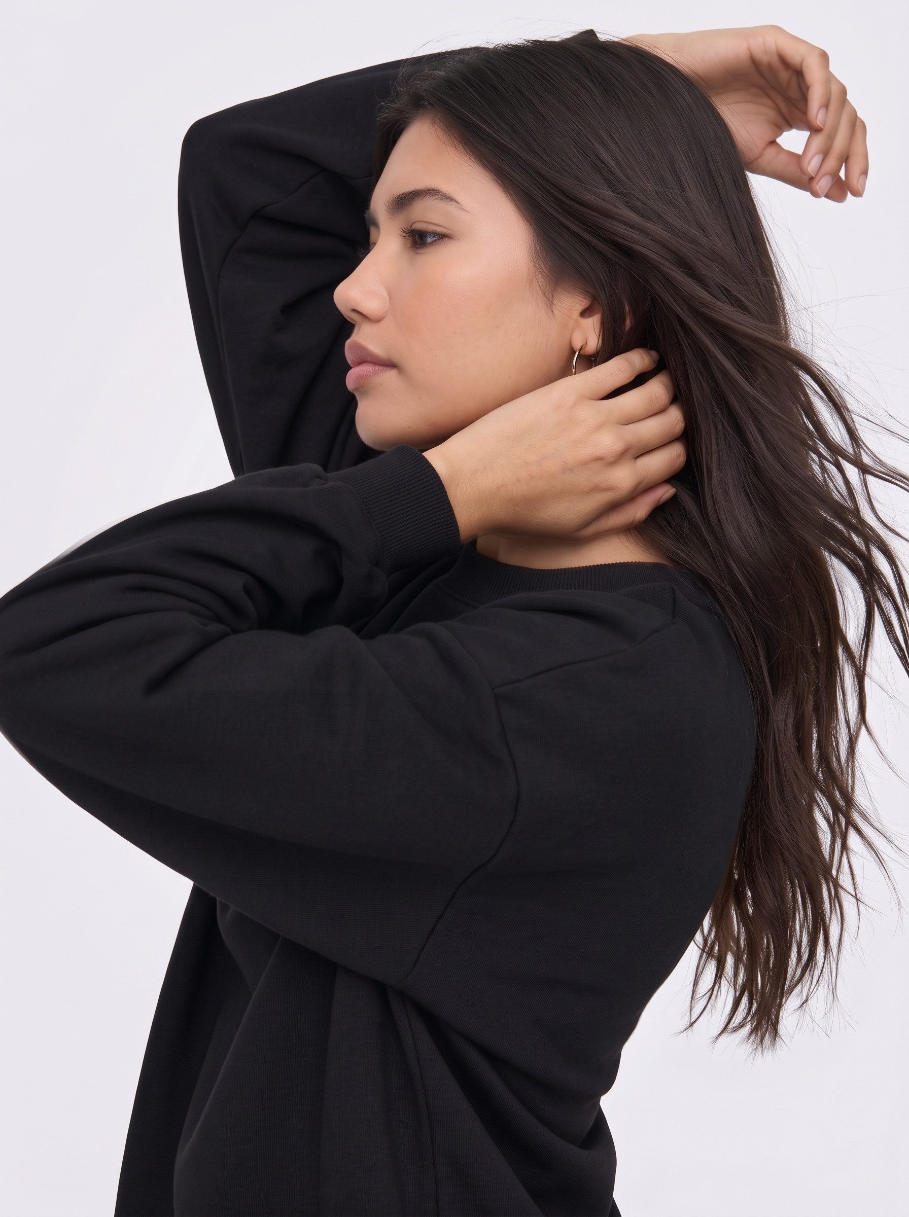COMEOR Sweatshirt Damen Sweatshirt mit Rundhalsausschnitt Basic Pullover Oversize – Bild 2 von 5