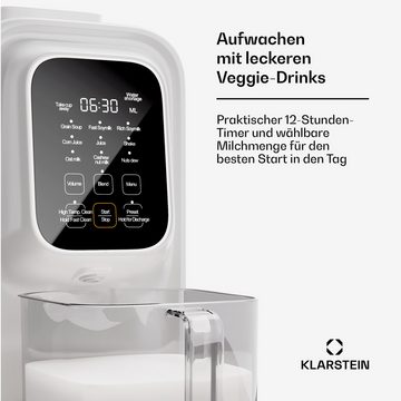 Klarstein Küchenmaschine mit Kochfunktion Loire Vegan Milk Maker, 1200 W, 1.2 l Schüssel, Stand Nuss Mixer 1200 W 1200ml Touch Elektrisch