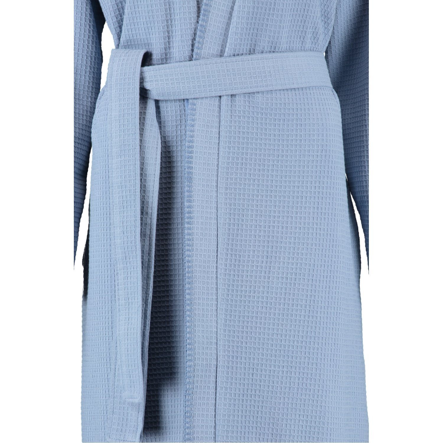 Cawö Damenbademantel Cawö Damen Bademantel Pique, Kimono-Kragen, Gürtel, Baumwolle