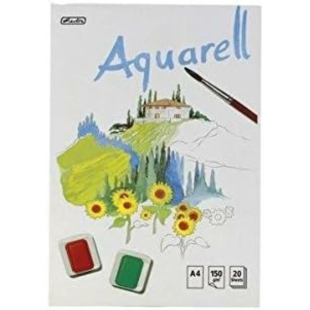 Herlitz Aquarellpapier Aquarellblock DIN A4