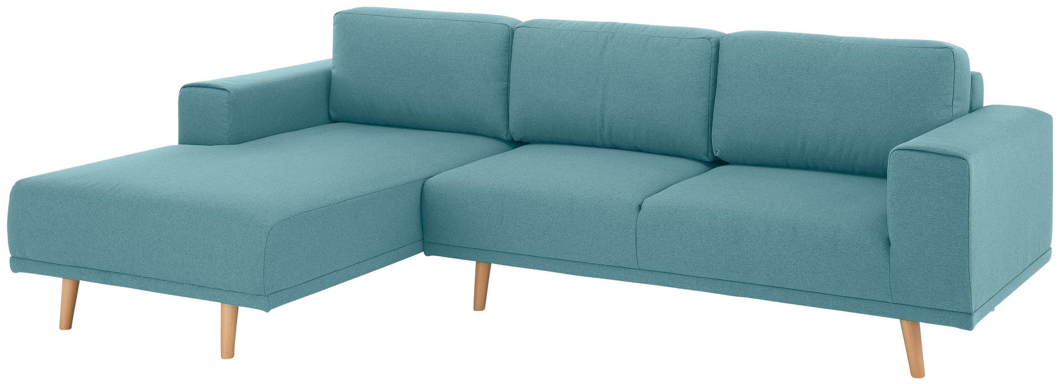Home affaire Ecksofa Lasse L-Form, im scandinavischen Stil mit Holzfüßen