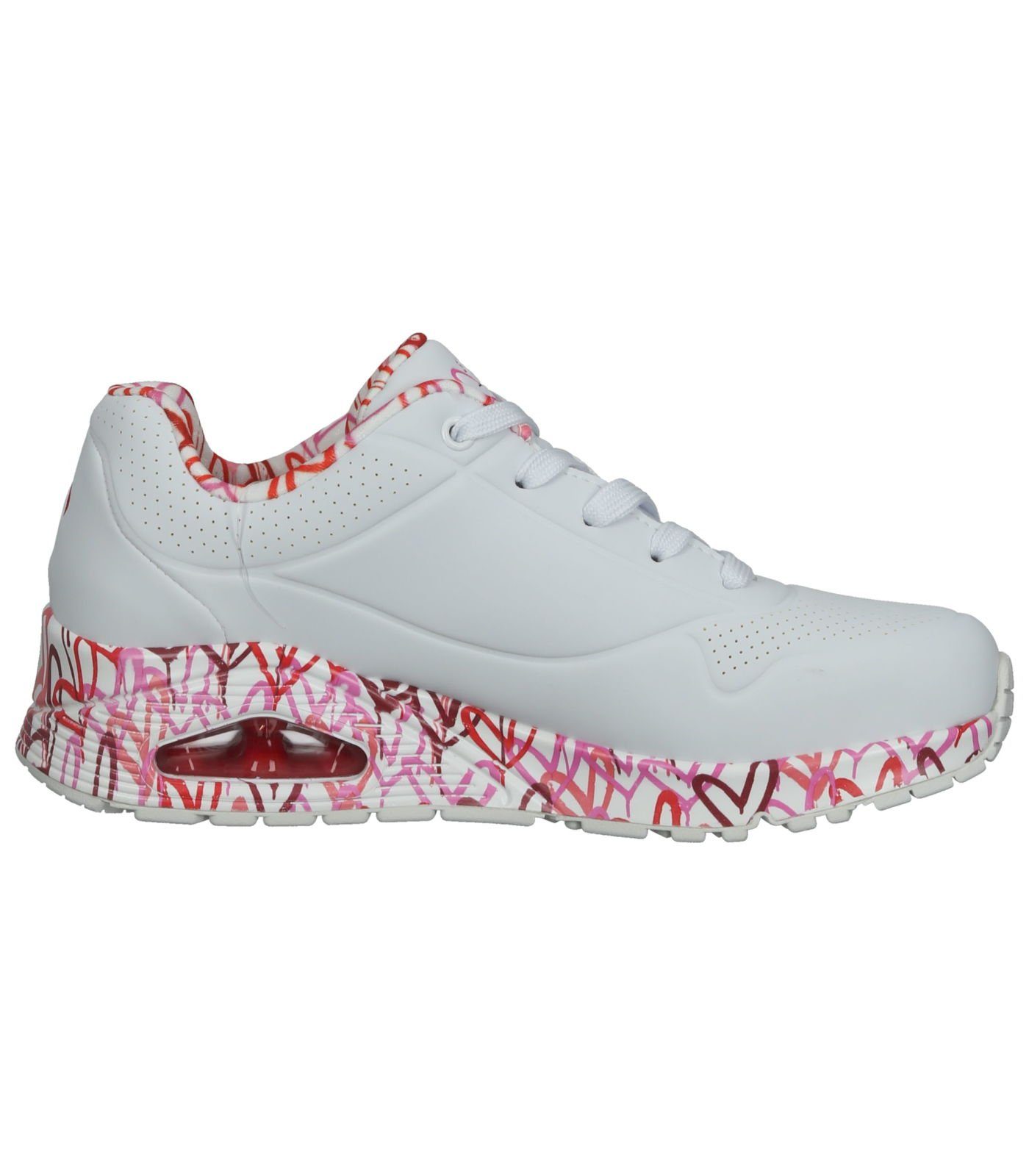 Lederimitat Sneaker Sneaker Skechers Rosa Weiß