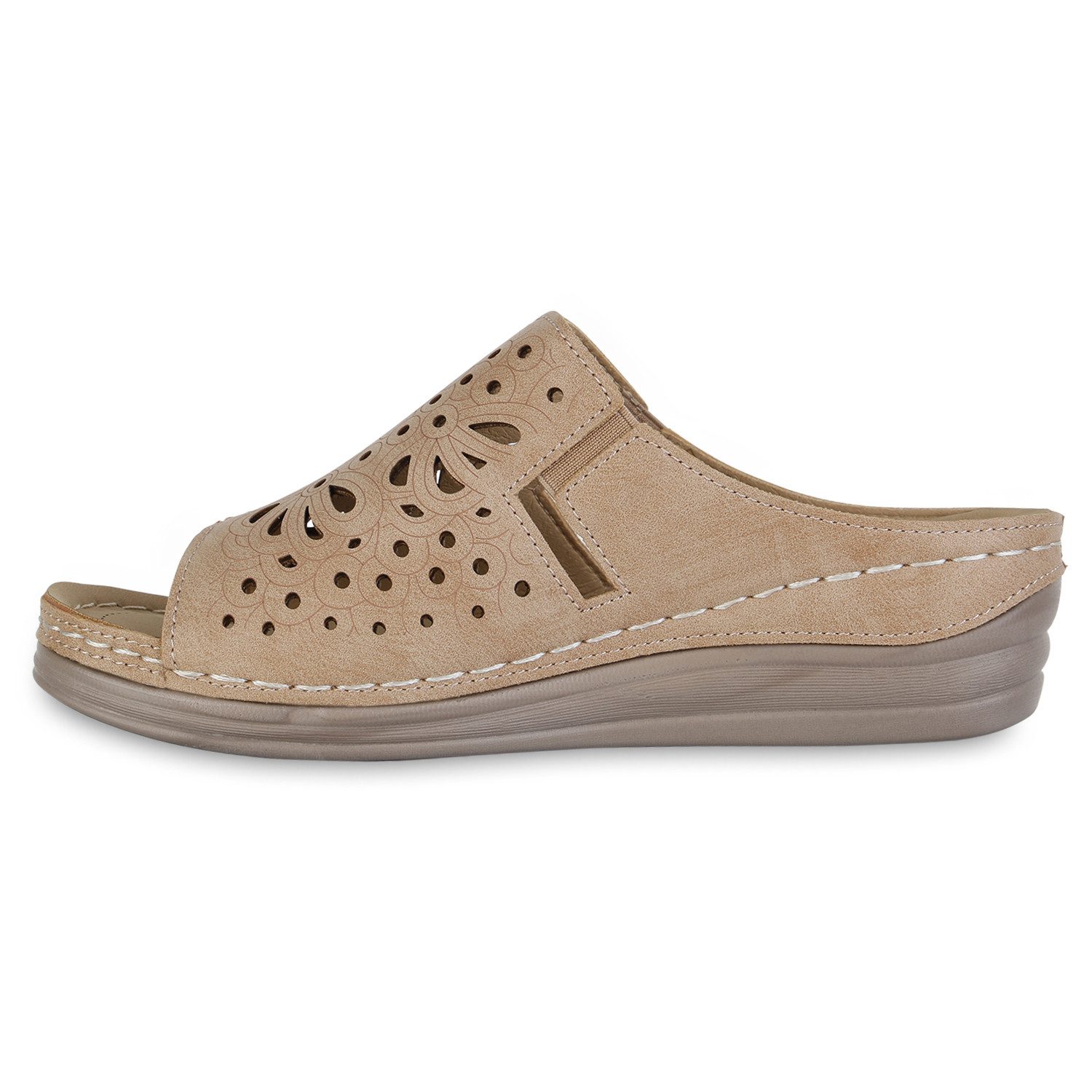 VAN HILL 841607 Sandale Damen Komfort Sandalen Bequeme Cut-outs Freizeit Ke günstig online kaufen