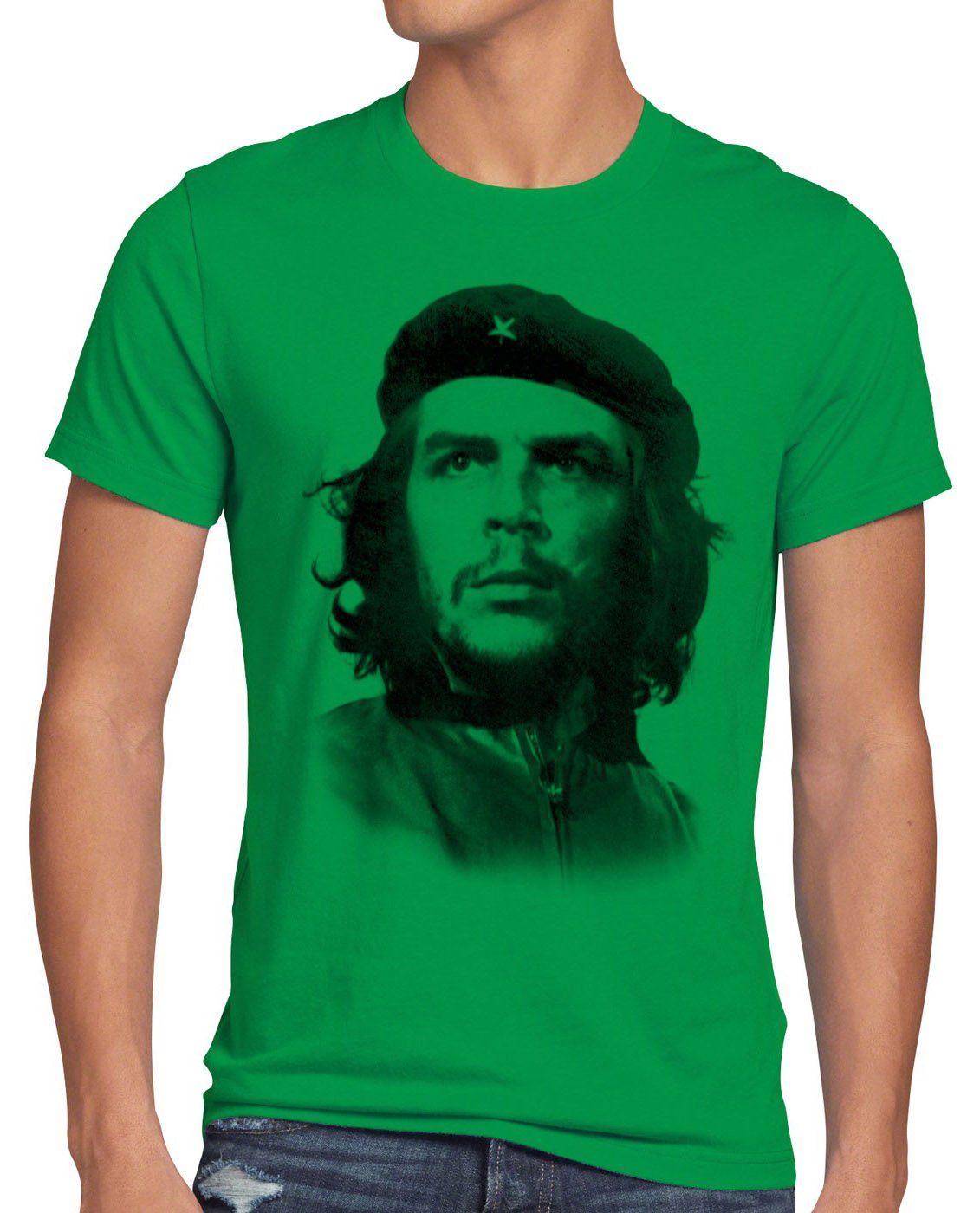 style3 Print-Shirt Herren T-Shirt CHE Guevara Foto cuba kuba revolution Havana Kommunismus castro