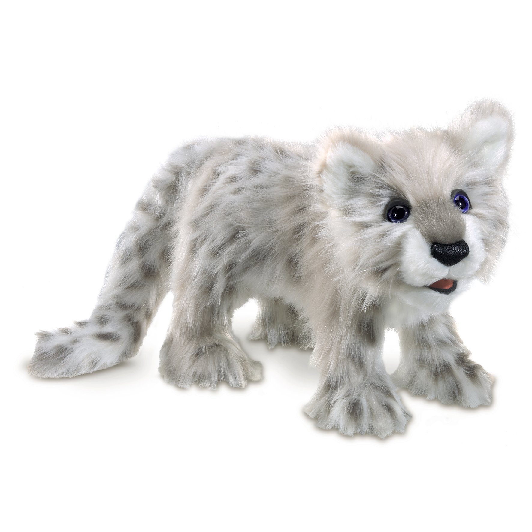 Folkmanis Handpuppen Handpuppe Folkmanis Handpuppe Baby Schneeleopard 3137 (Packung)