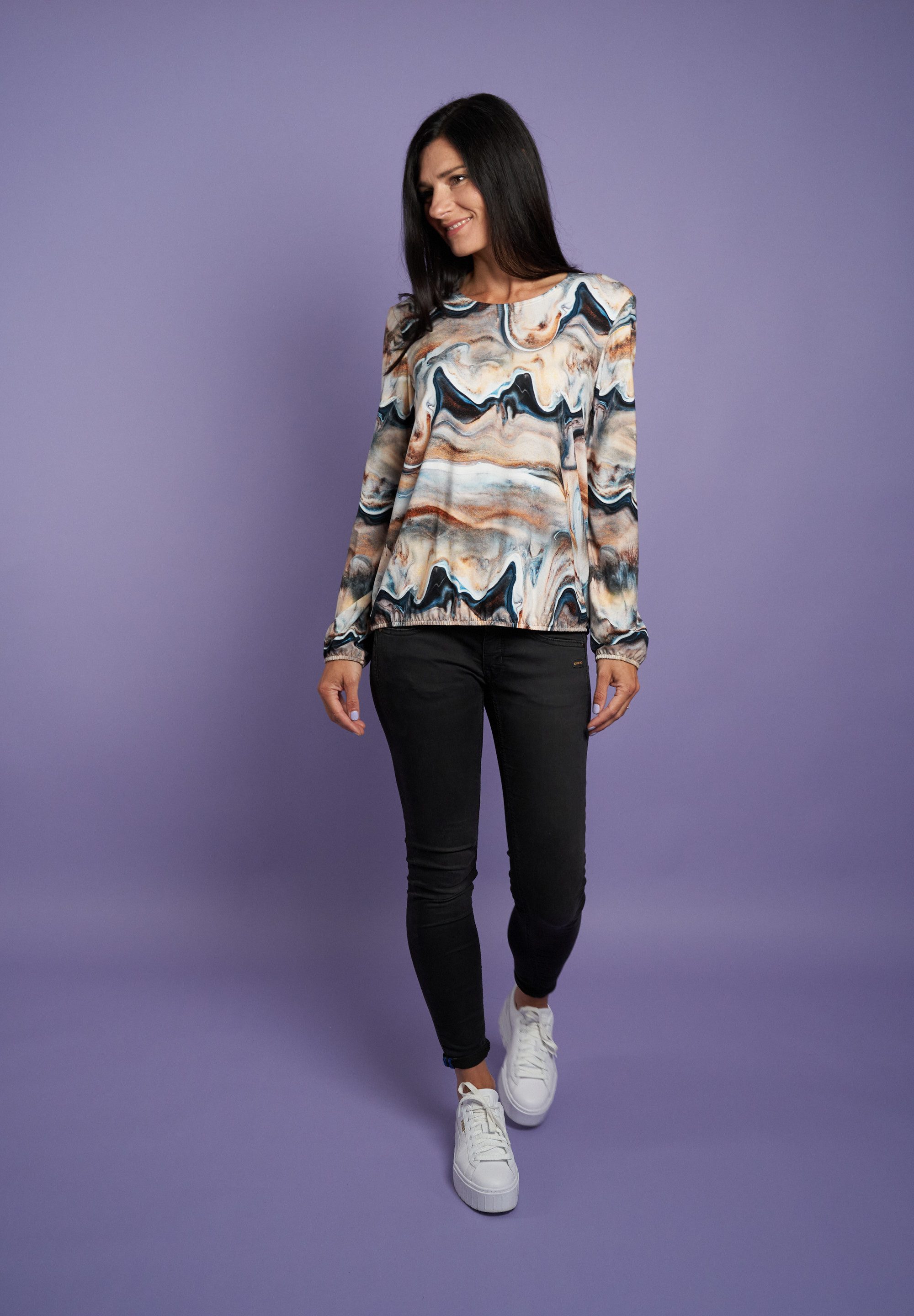 Seidel Moden Langarmshirt mit grafischem Muster, günstig online kaufen