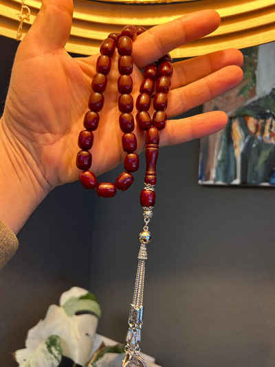 TesbihBid Kettenanhänger Cherry (Tesbih Misbaha islam Amber Kehribar oltu, (Prayerbeads Bakalite faturan Gebetskette Sandalous)