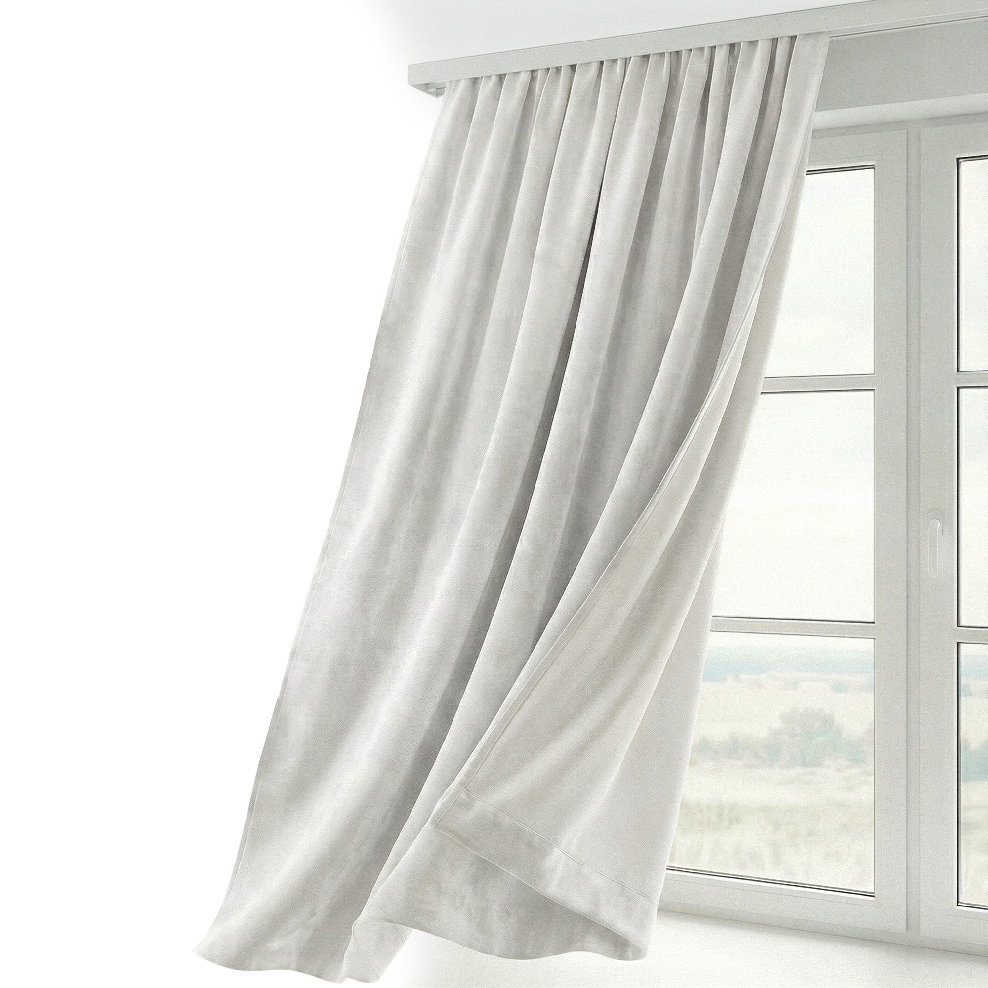 Beautex Verdunkelungsvorhang Samt Vorhang Kräuselband U-Band Gardine Velvet abdunkelnd (1 St), Hakenaufhängung, abdunkelnd