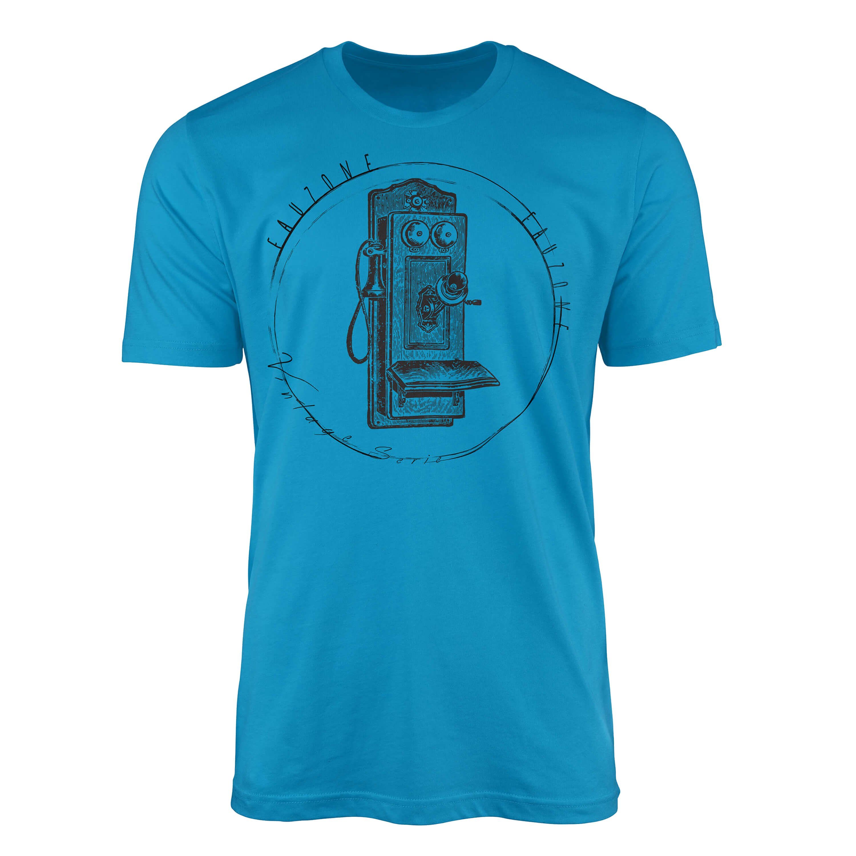 Sinus Art T-Shirt Vintage Herren T-Shirt Telefonkasten Atoll