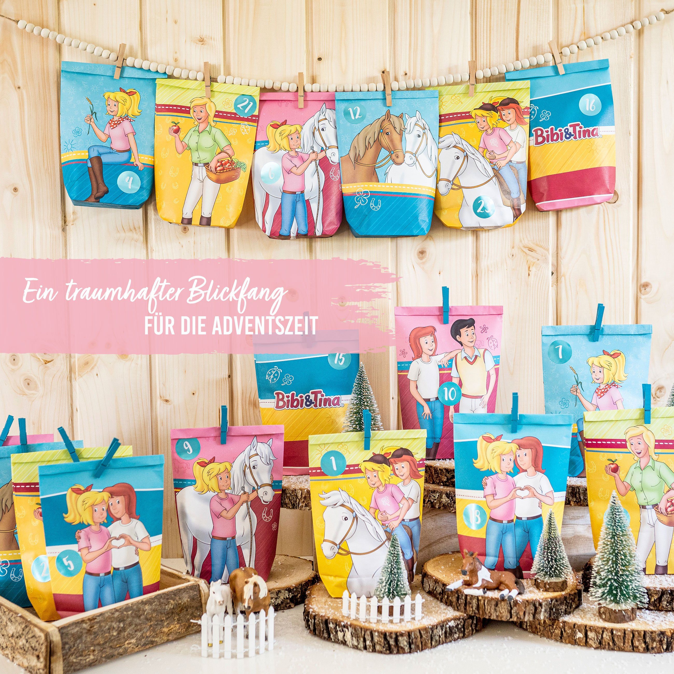 PAPIERDRACHEN befüllbarer Adventskalender Adventskalender mit bedruckten Tüten, Adventskalender zum selber befüllen – Bild 2 von 5